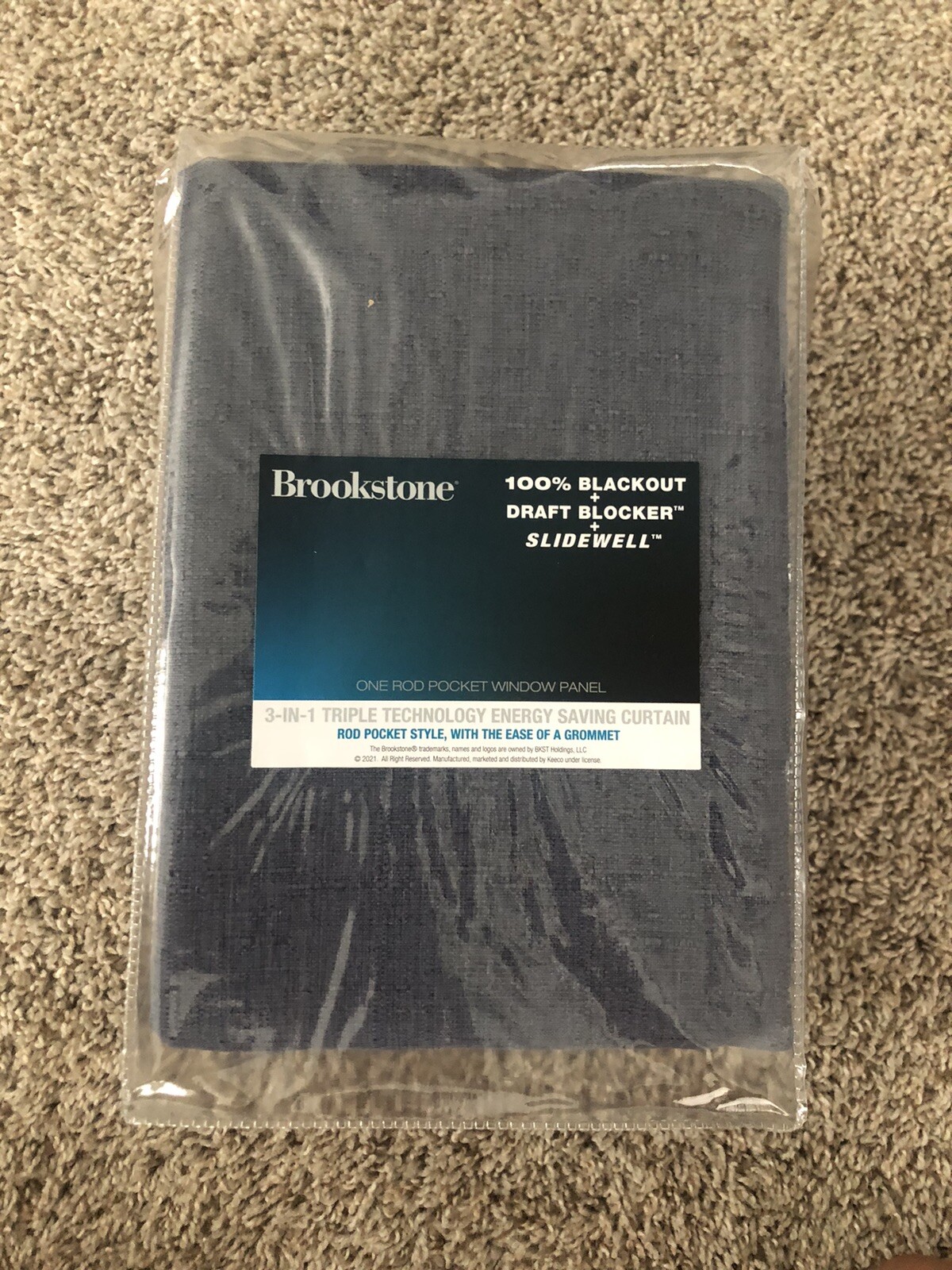 brookstone 3-in-1 one rode pocket window panel Blackout 50in X 108” One Panel