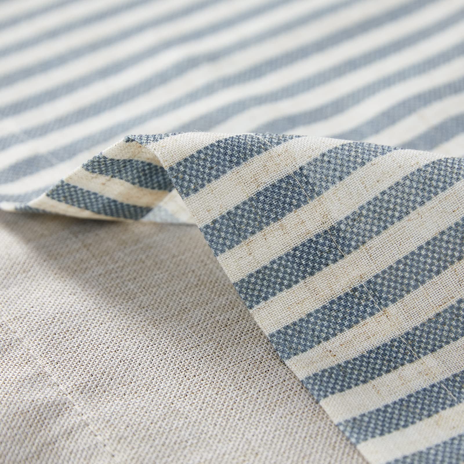 jinchan Linen Striped Valance for Windows 16 Inch Blackout Drapes for Small W…