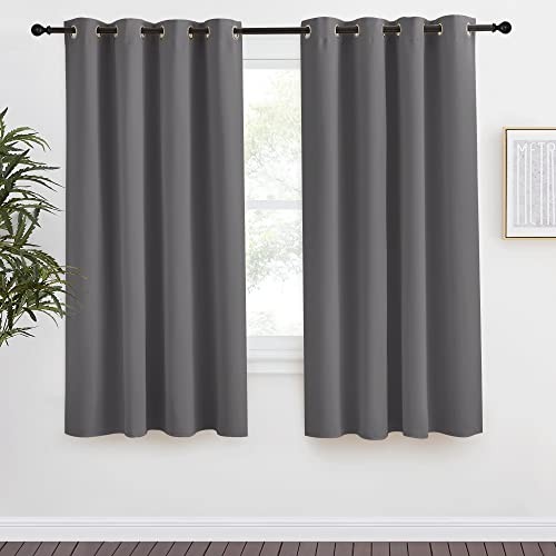 Blackout Curtain 68 inch Long, 55 inches Width, 1 55″W x 68″L (Pack of 1) Grey