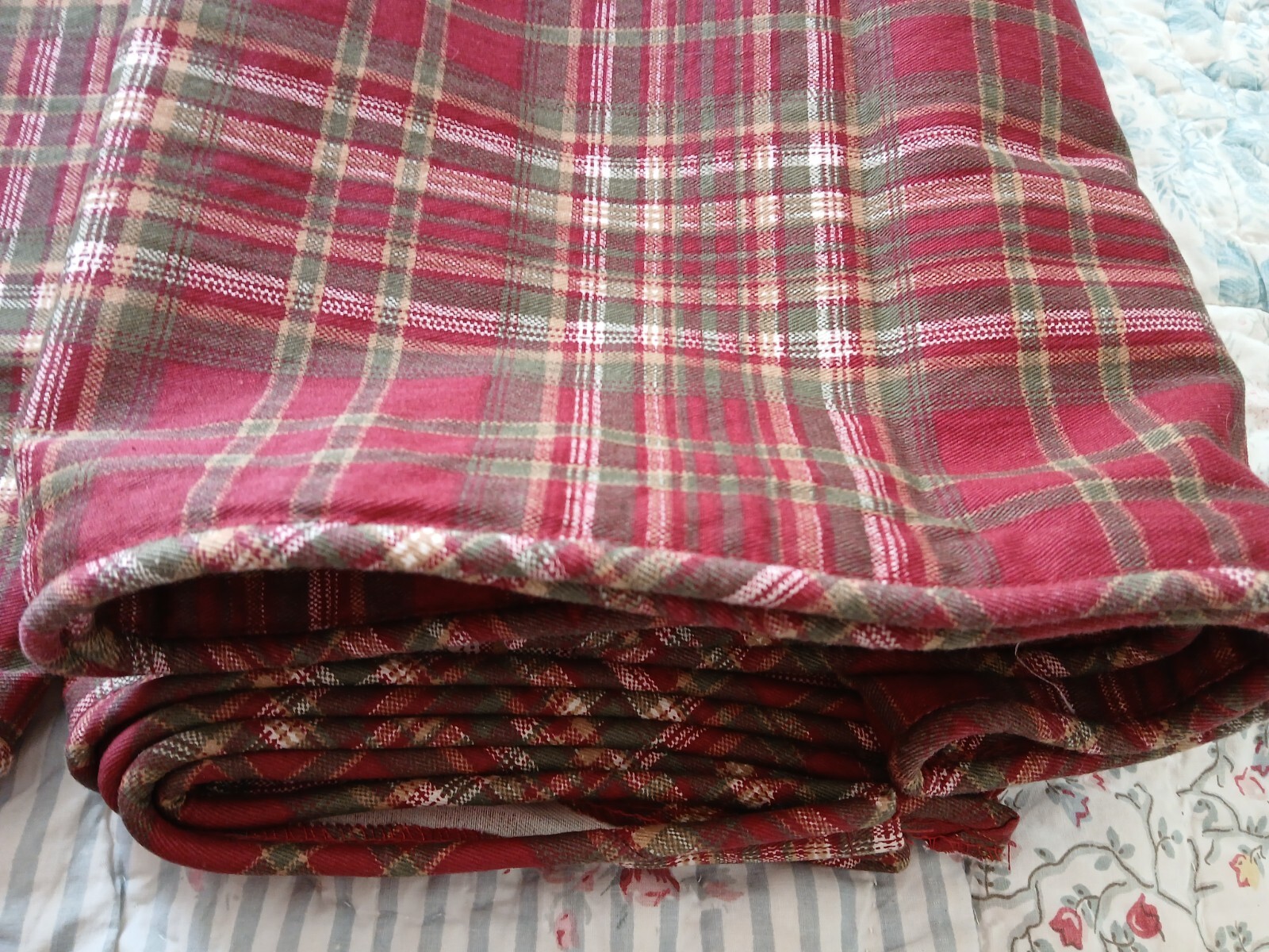 Springs-Red Plaid-100% Cotton Tab Top Drapes and Valances-Really Nice!