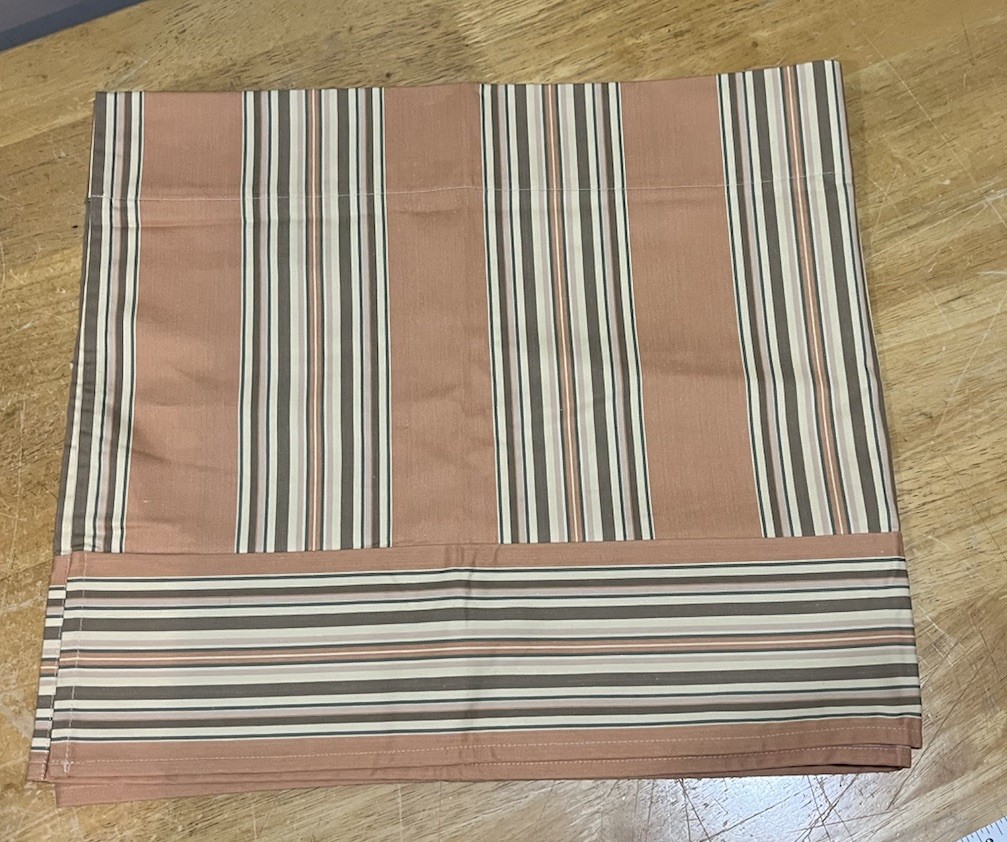American Living Ralph Lauren Sea Island Orange Green Stripes Valance 79×17″
