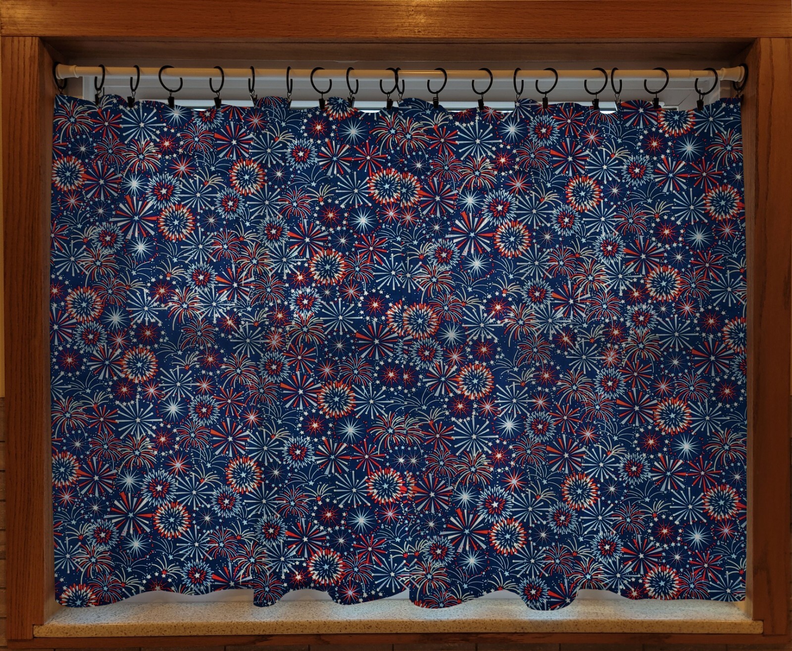 Faux Burlap Ring Top Valances or Curtains