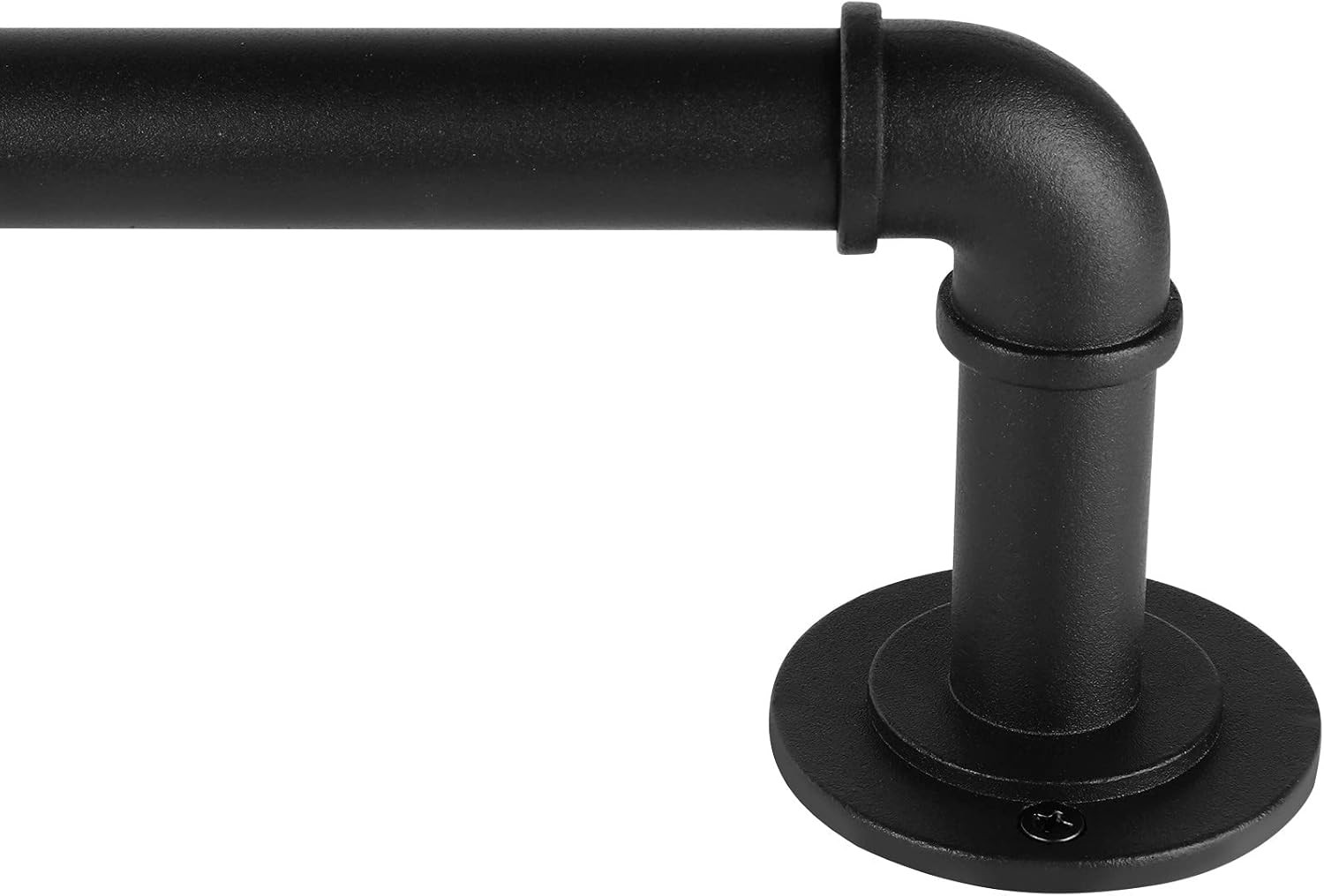 Industrial Curtain Rods for Windows 28 to 48 Inches, 33-45 INCH, Black