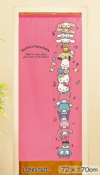 MADE in JAPAN Sanrio Sanrio Characters Doorway Curtain Tapestry Room Decor Pink
