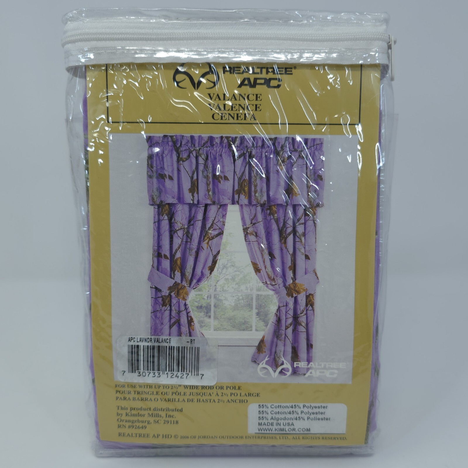 Realtree Window Valance APC Lavender Rustic Hunting Lodge 88 in x 15 in
