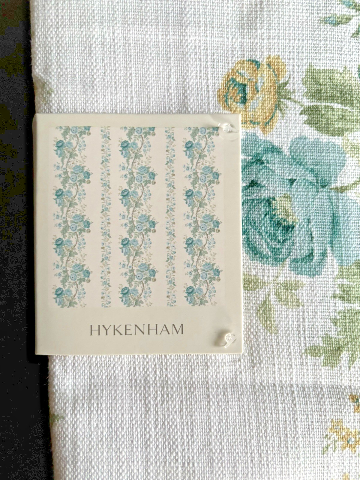 SANDERSON Hykenham Floral Cottage Cotton Curtains 2 Drapes 50″ x 84” Blue