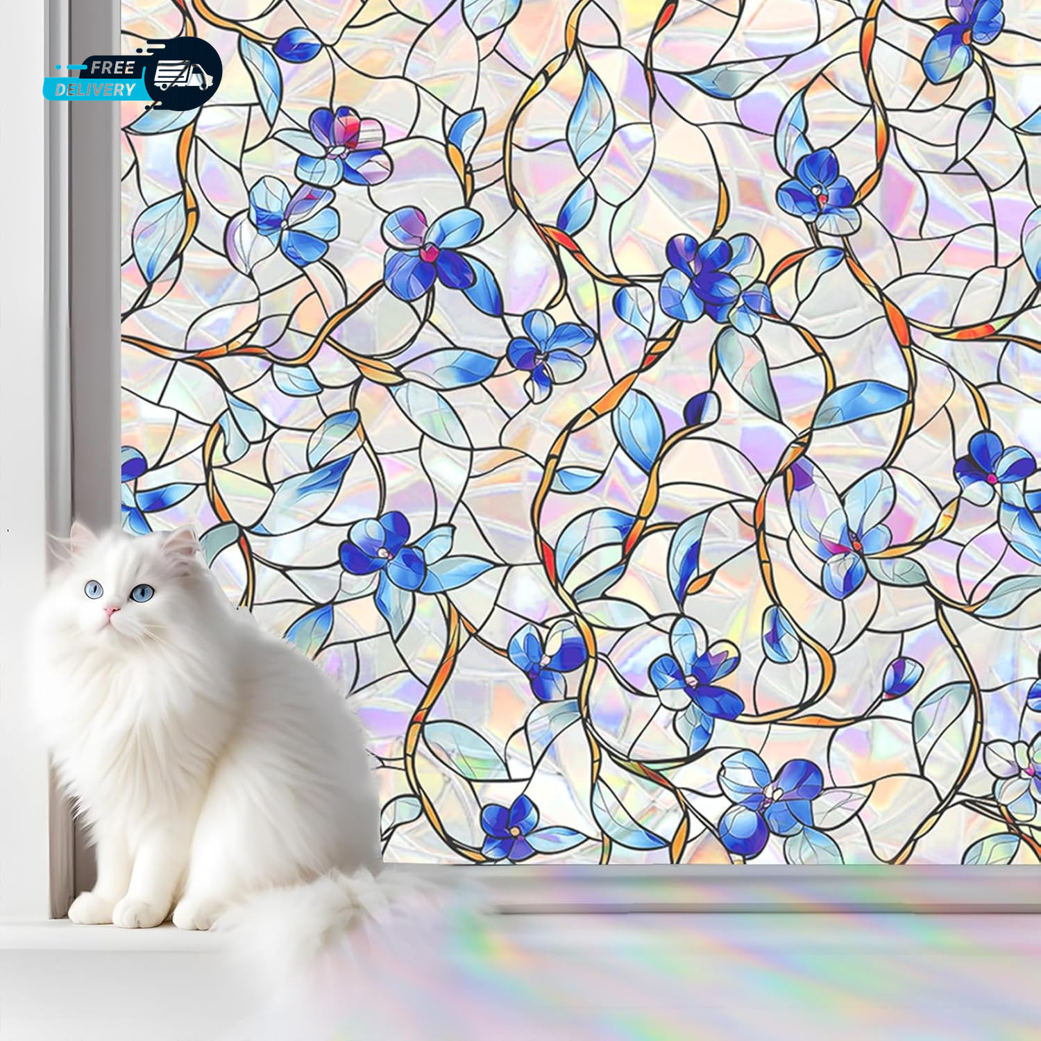 Rainbow Window Privacy Film Heat Control Uv Blocking Anti-Glare Day & Night