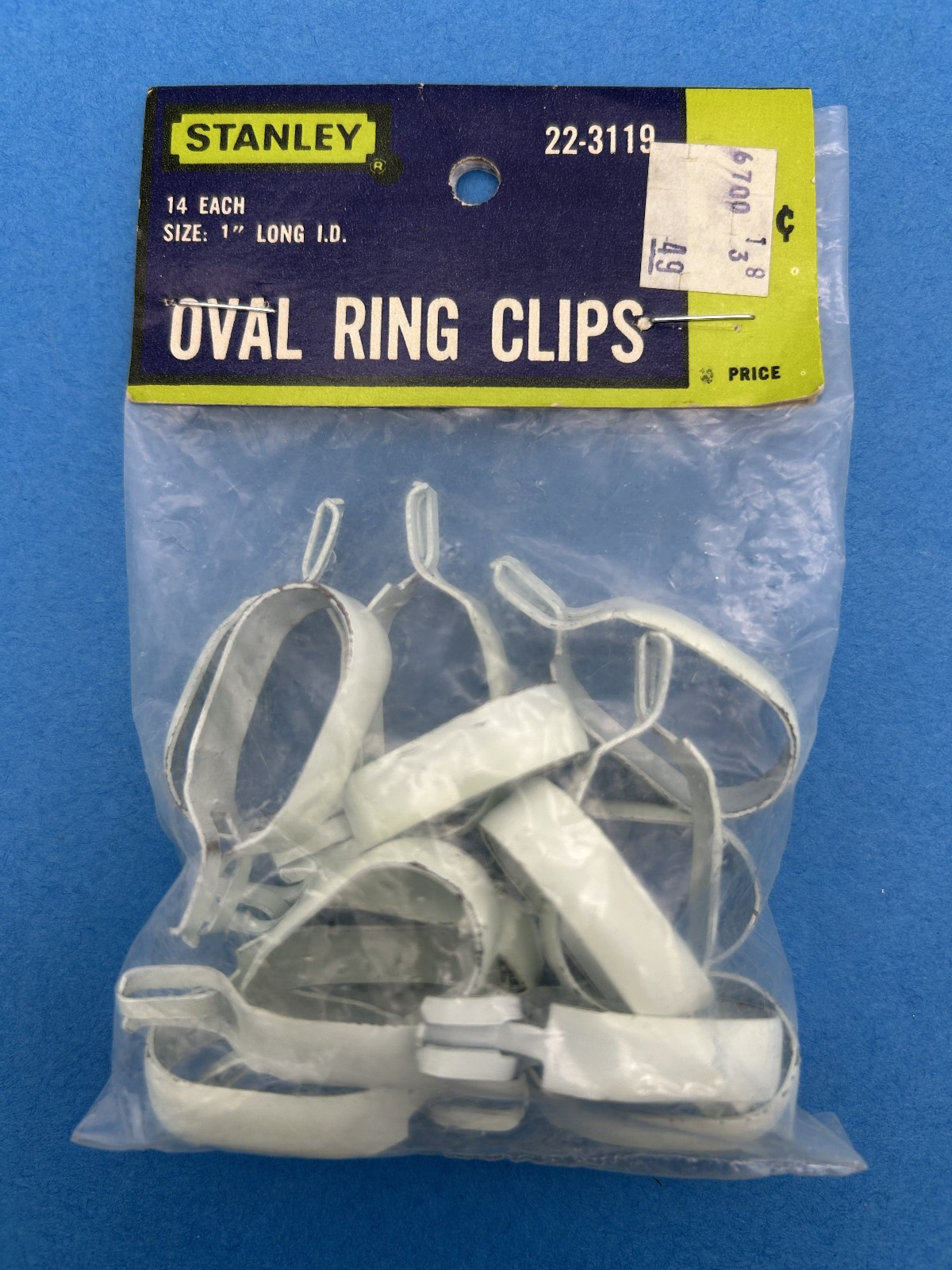 Pack Snow White 1″ Oval Clip-On Cafe Curtain Rings Drapery Oblong Stanley NOS