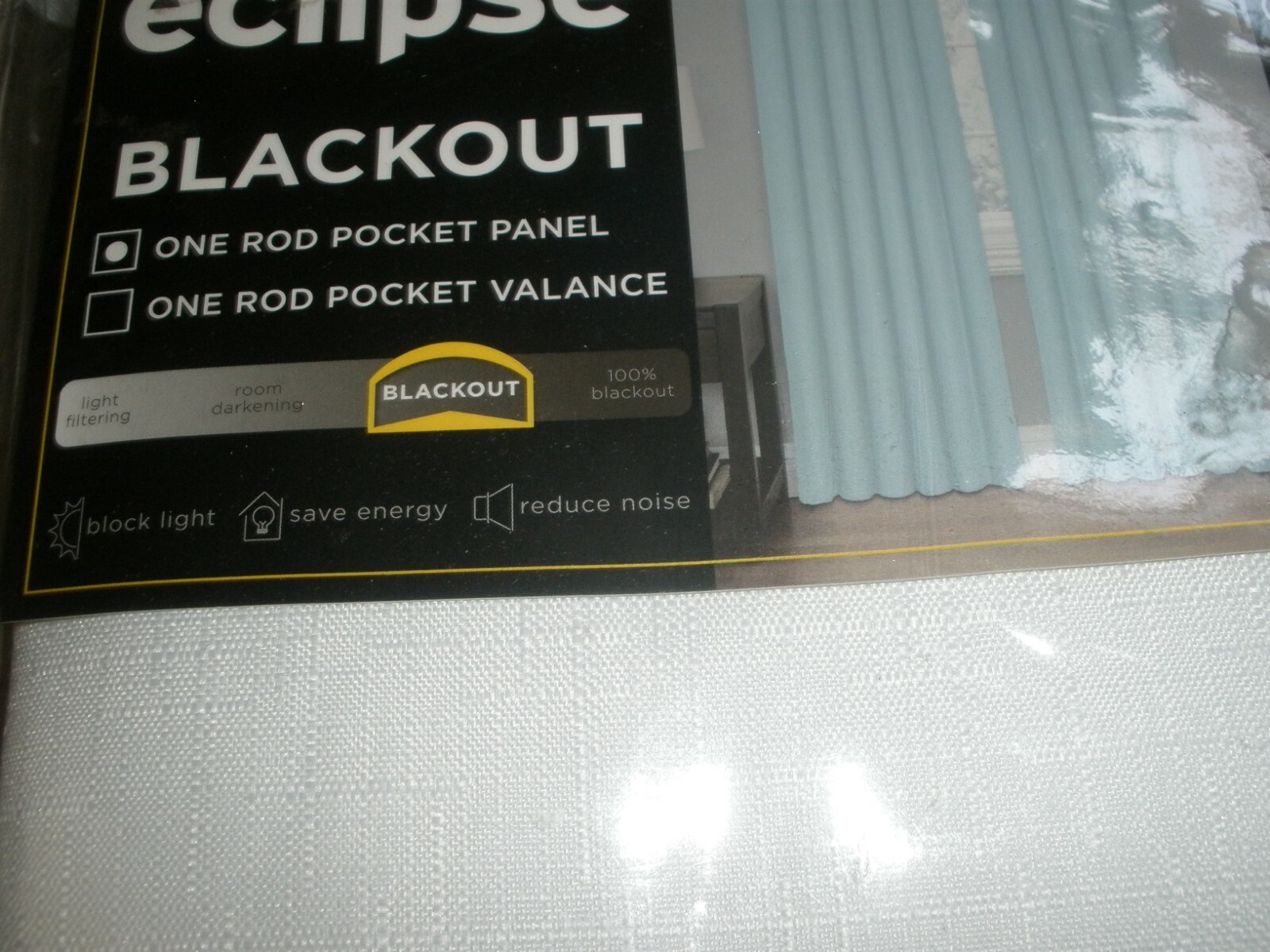 NEW Eclipse Blackout One Rod Pocket Panel White 42″ x 54″