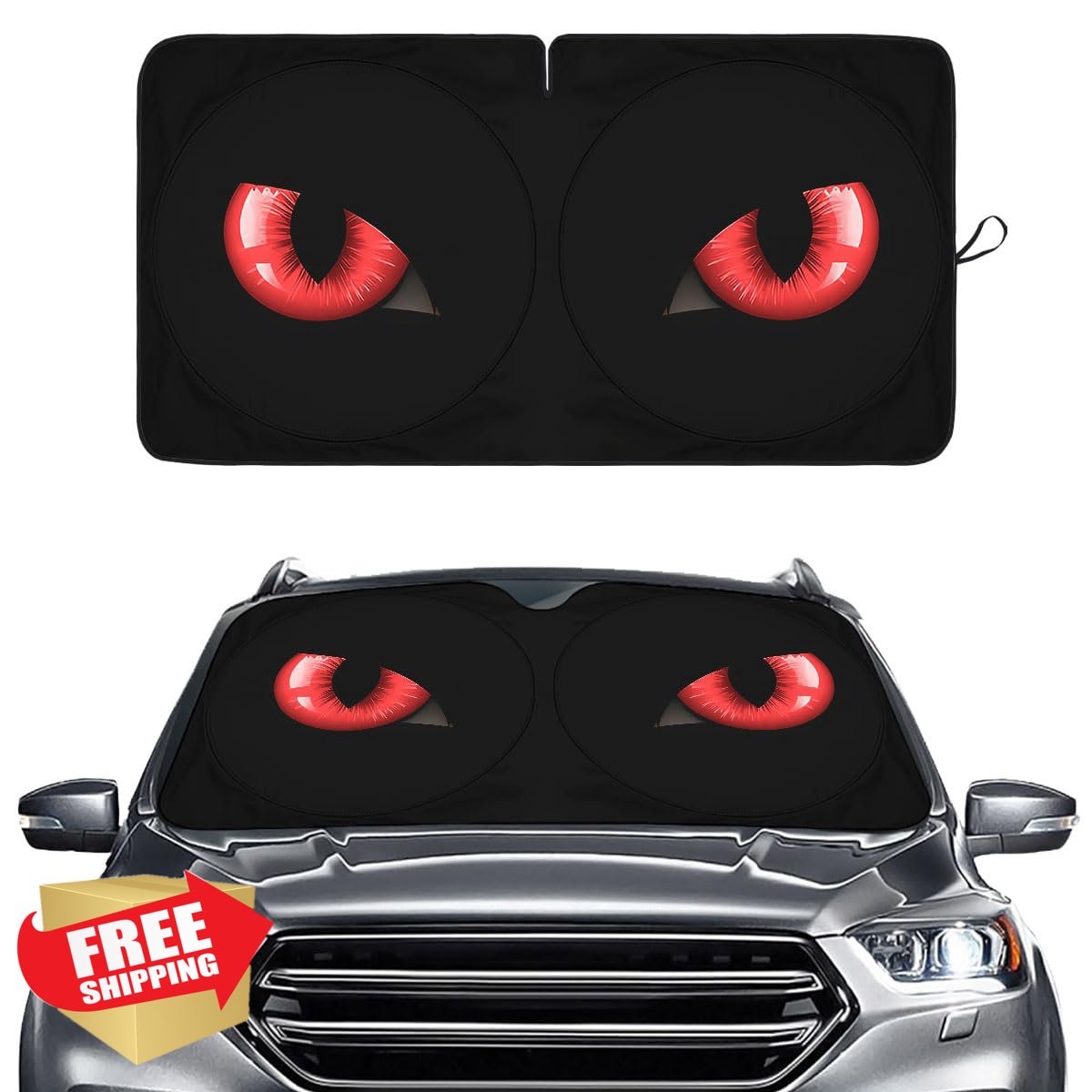 GENANY Evil Eyes Movie Windshield Sun Shade Car SUV Truck S