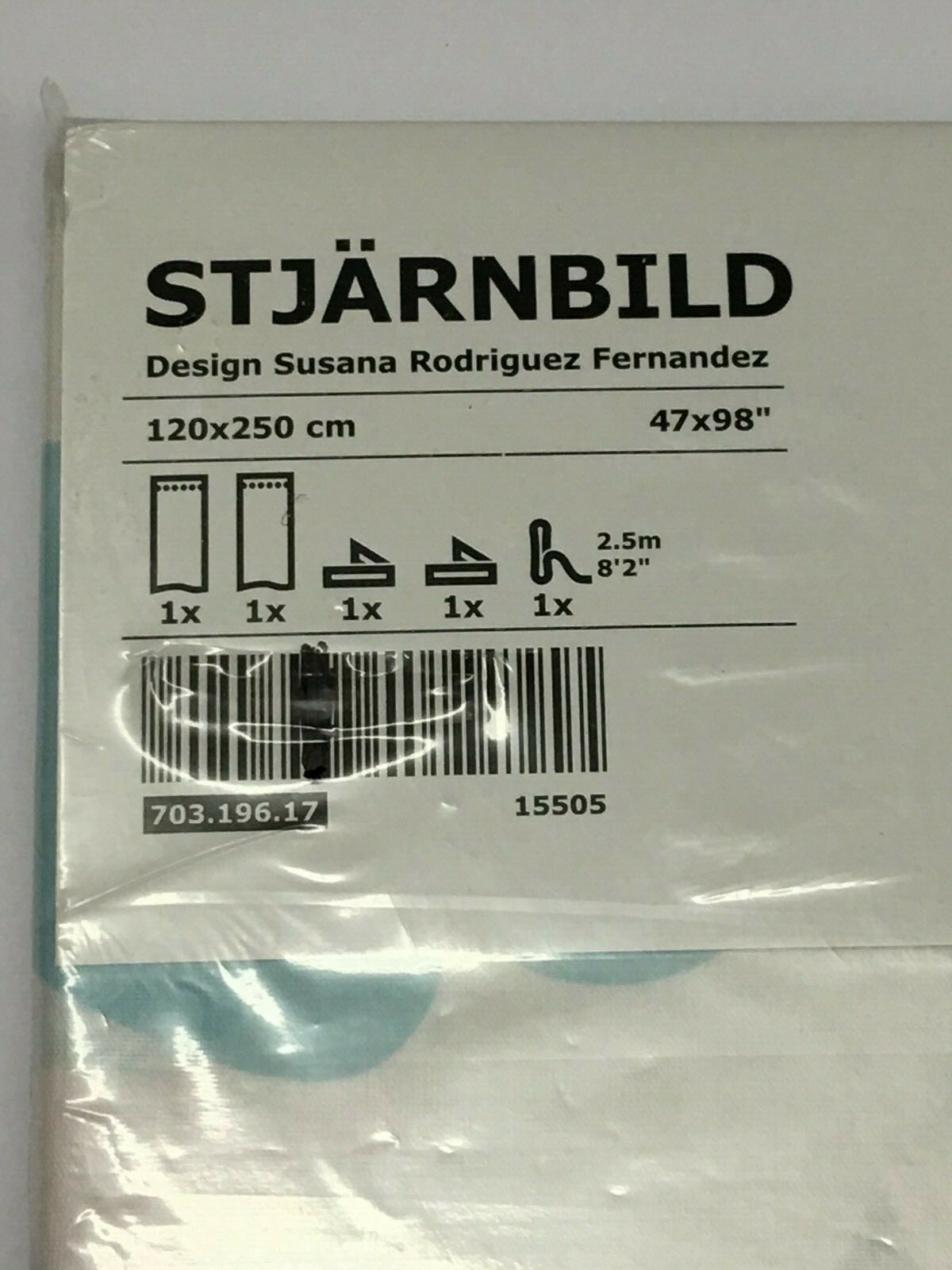 IKEA STJARNBILD Curtains Children Kids 2 Panels Window Treatment White