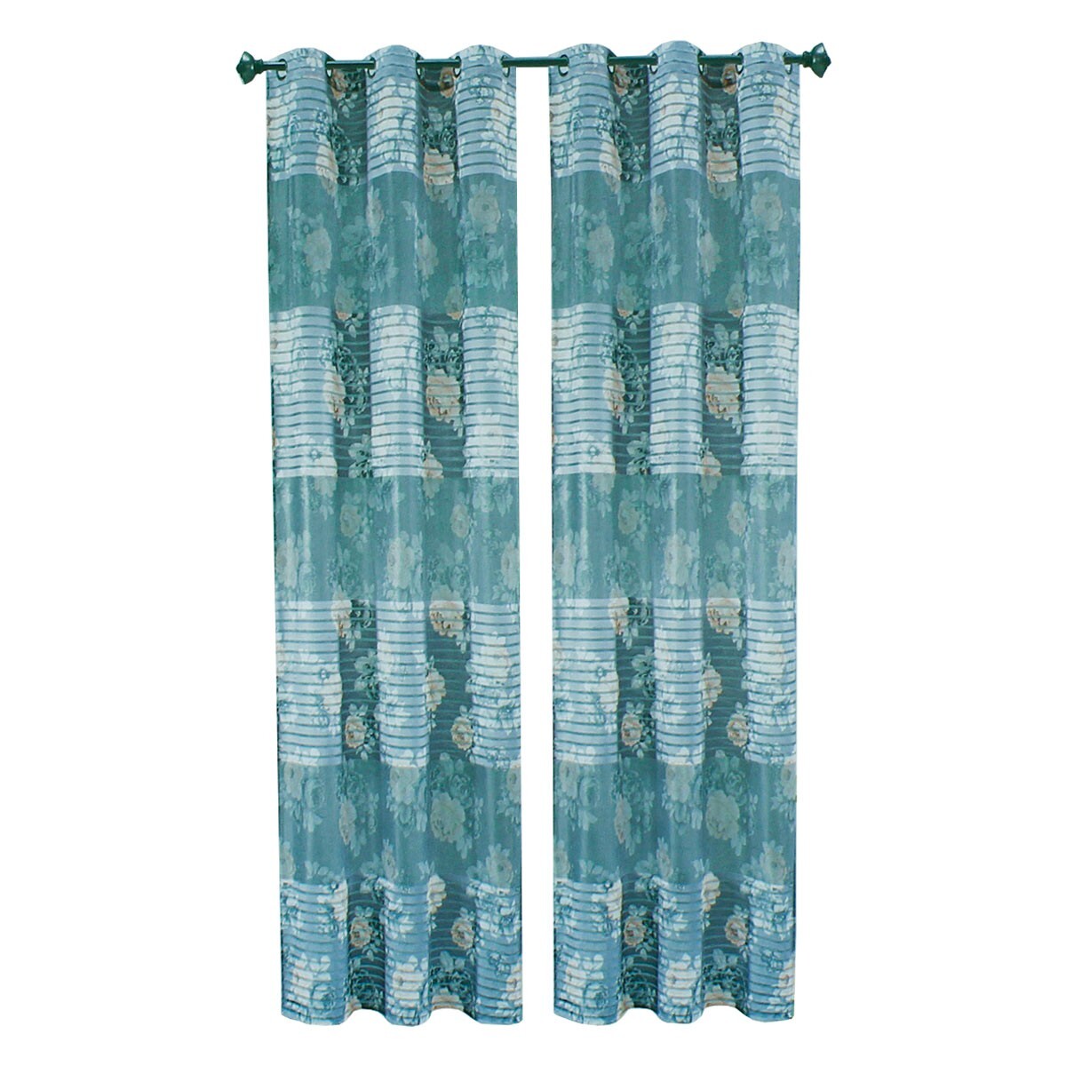 Window Curtain 1 Panel 140×290 cm Floral Pattern Seeds Transparent Eyelets