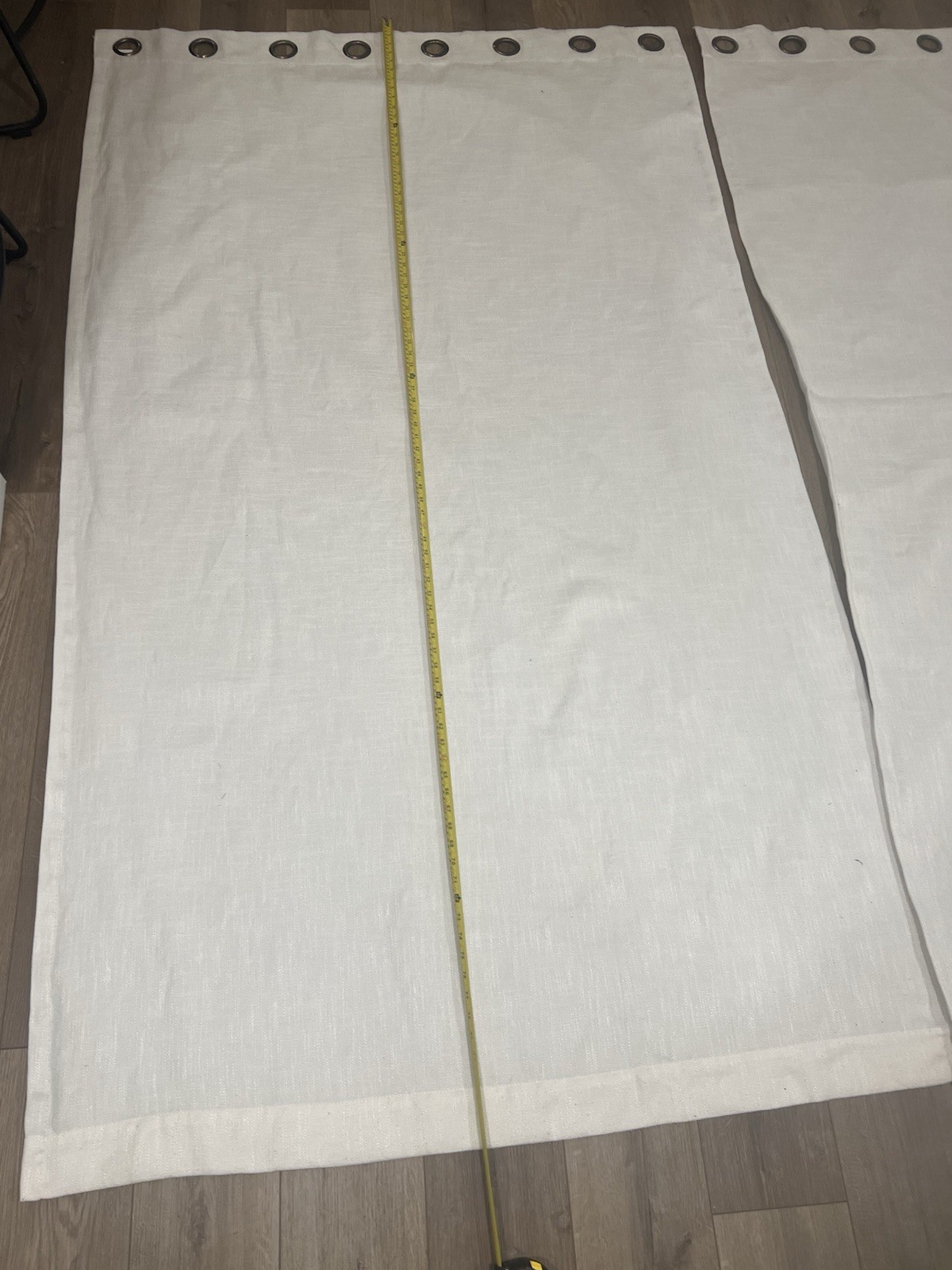 2 Curtain Panels Blackout By Tweedlik Home Grommets Off White Textured 50” x 84”