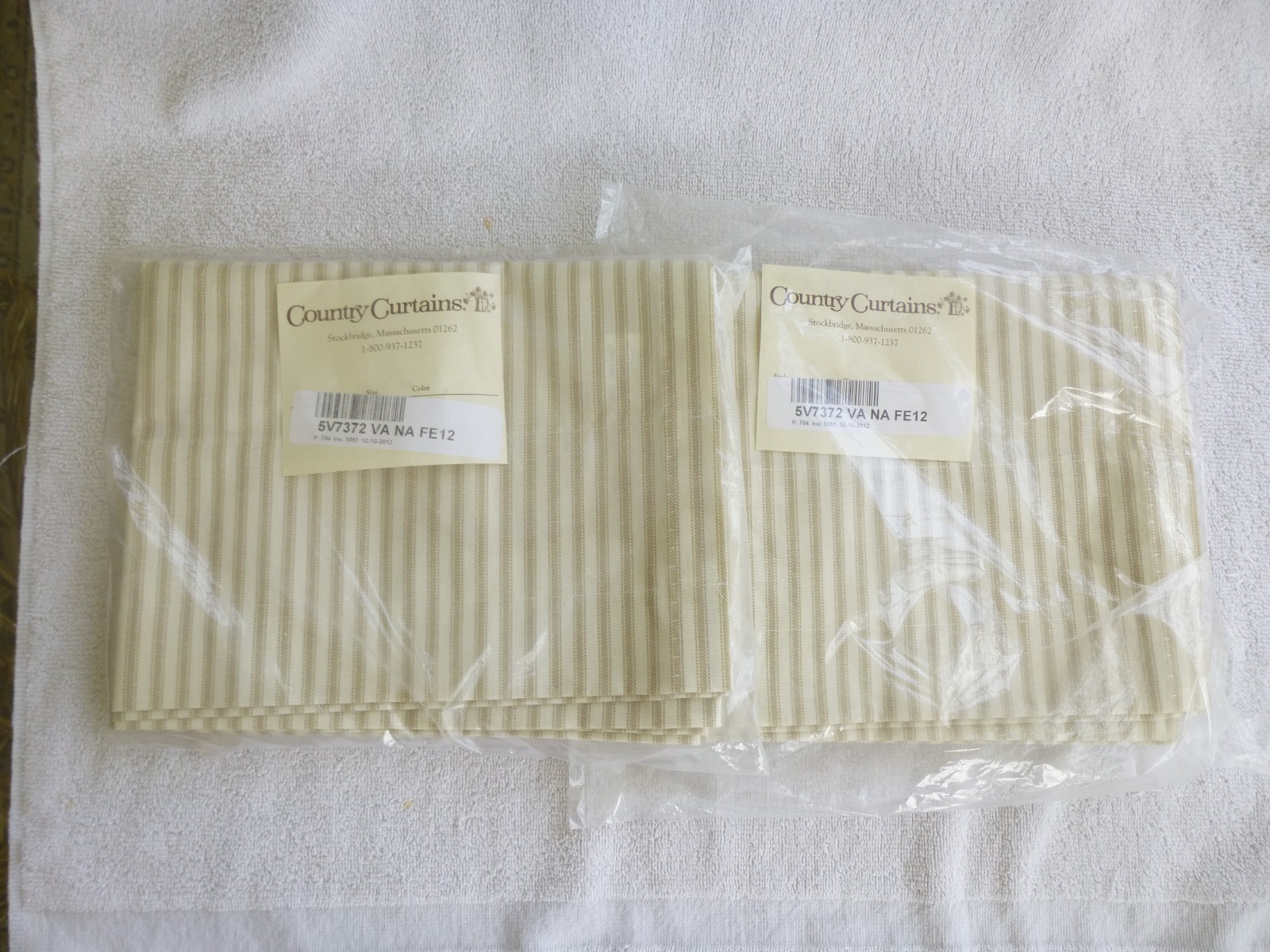 Country Curtains Striped Valance set of 2 Vintage 82″ x 17″ Rectangles