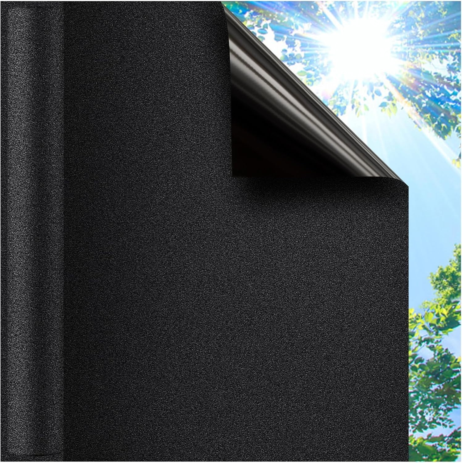 Pitch-Black Privacy Window Tint – 100% Light Blocking, UV Resistant 11.8×78.7″