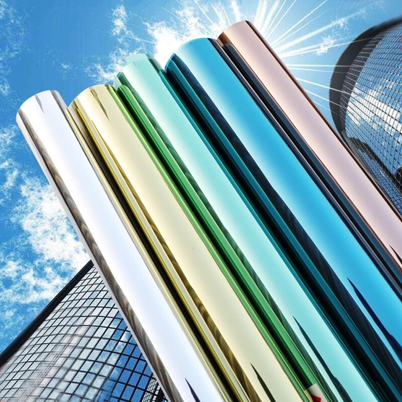 One Way Mirror Tint Window Film Privacy Protect UV Reflective Sun Block For Home