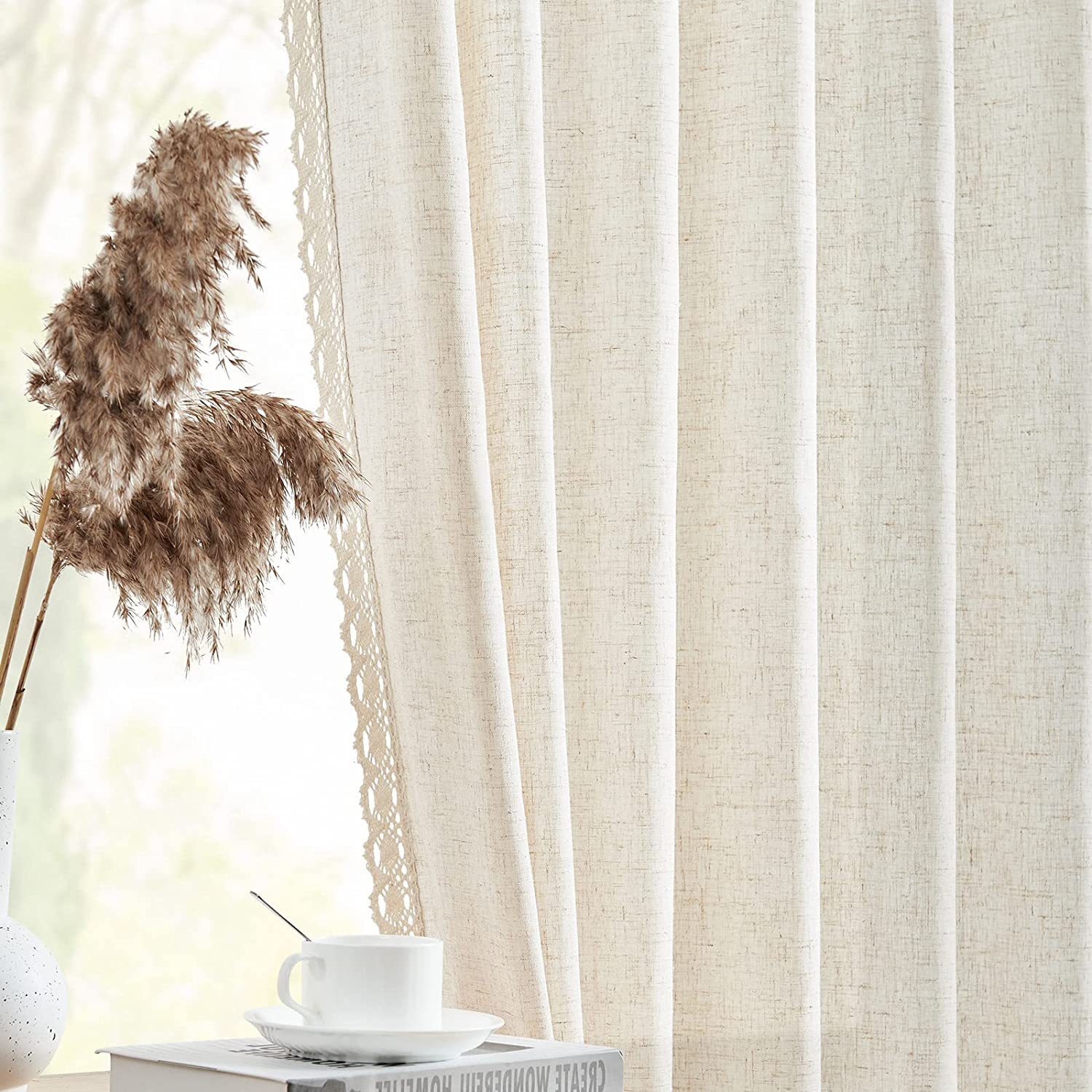 No punching solid color curtains