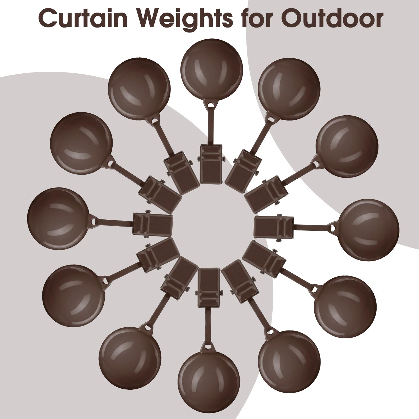 Shimeyao 12 Pack 3.6 oz Outdoor Curtain Weights Heavy Duty Drapery Shower Cur…