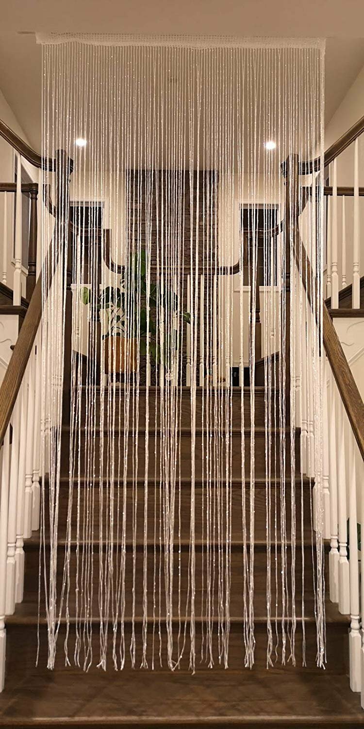 TJ Global String Curtain Room Divider Partition Door with Ribbon Thread, Tape…