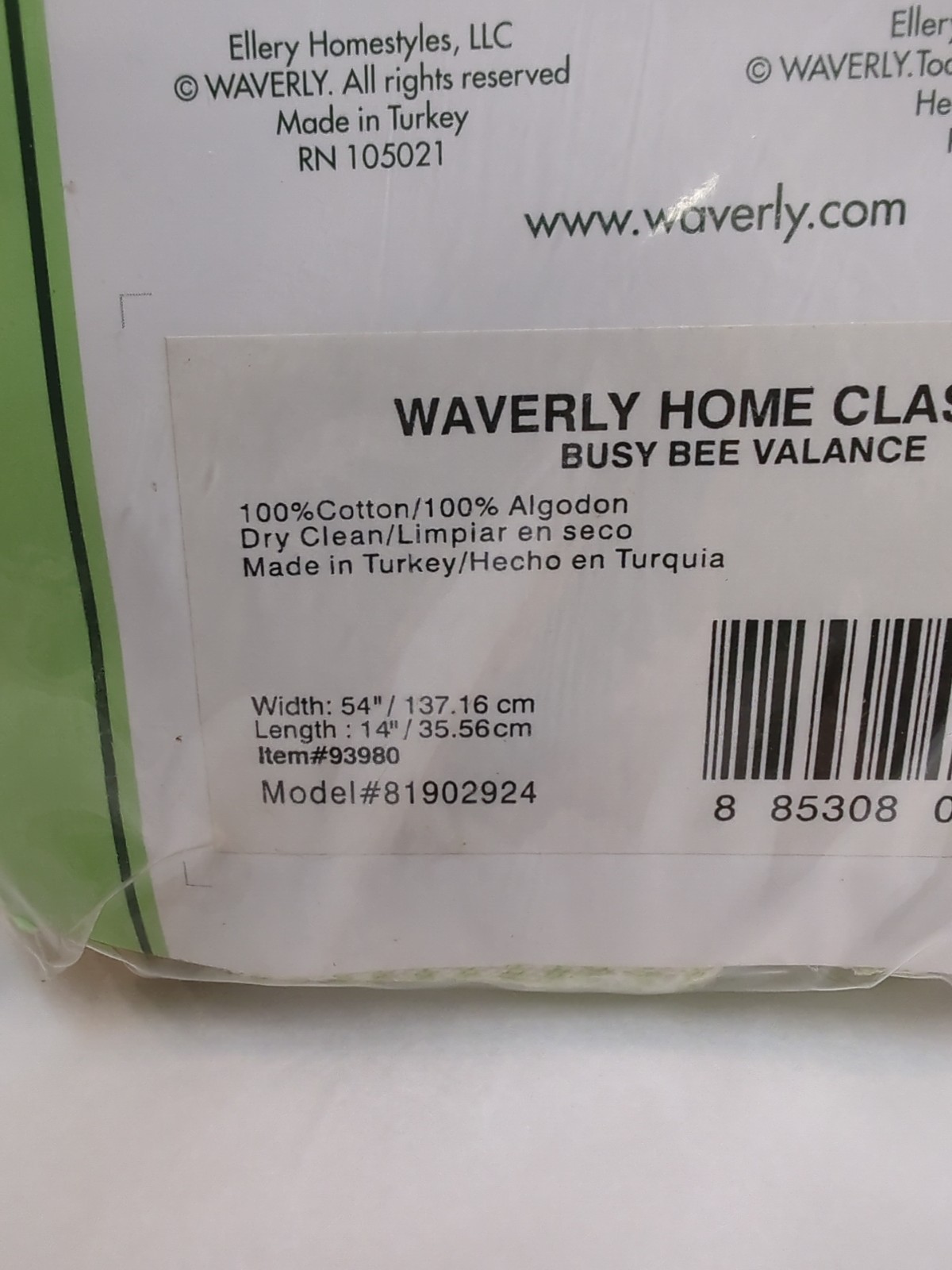 Waverly For Kids Busy Bee Valance, 54” X 14” 2 Packages New In Bag X2