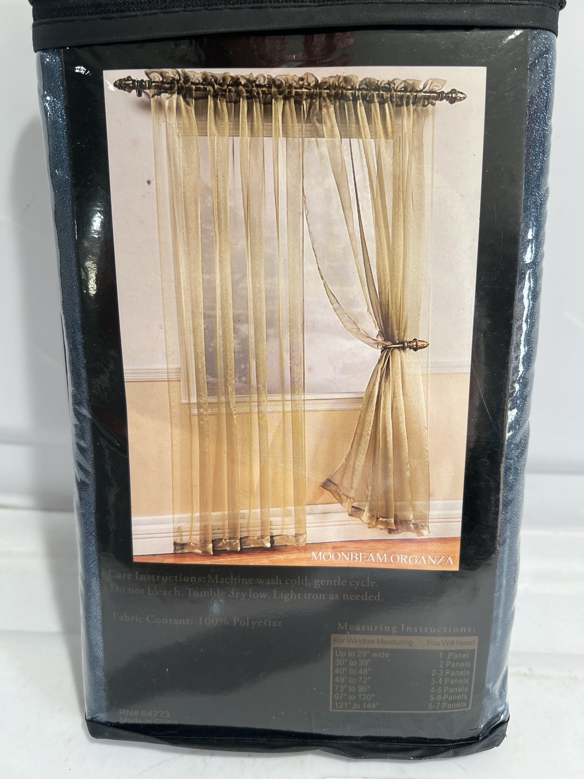 Victoria Classics Moonbeam Organza Panel 60”x84” Blue NEW 100% Polyester