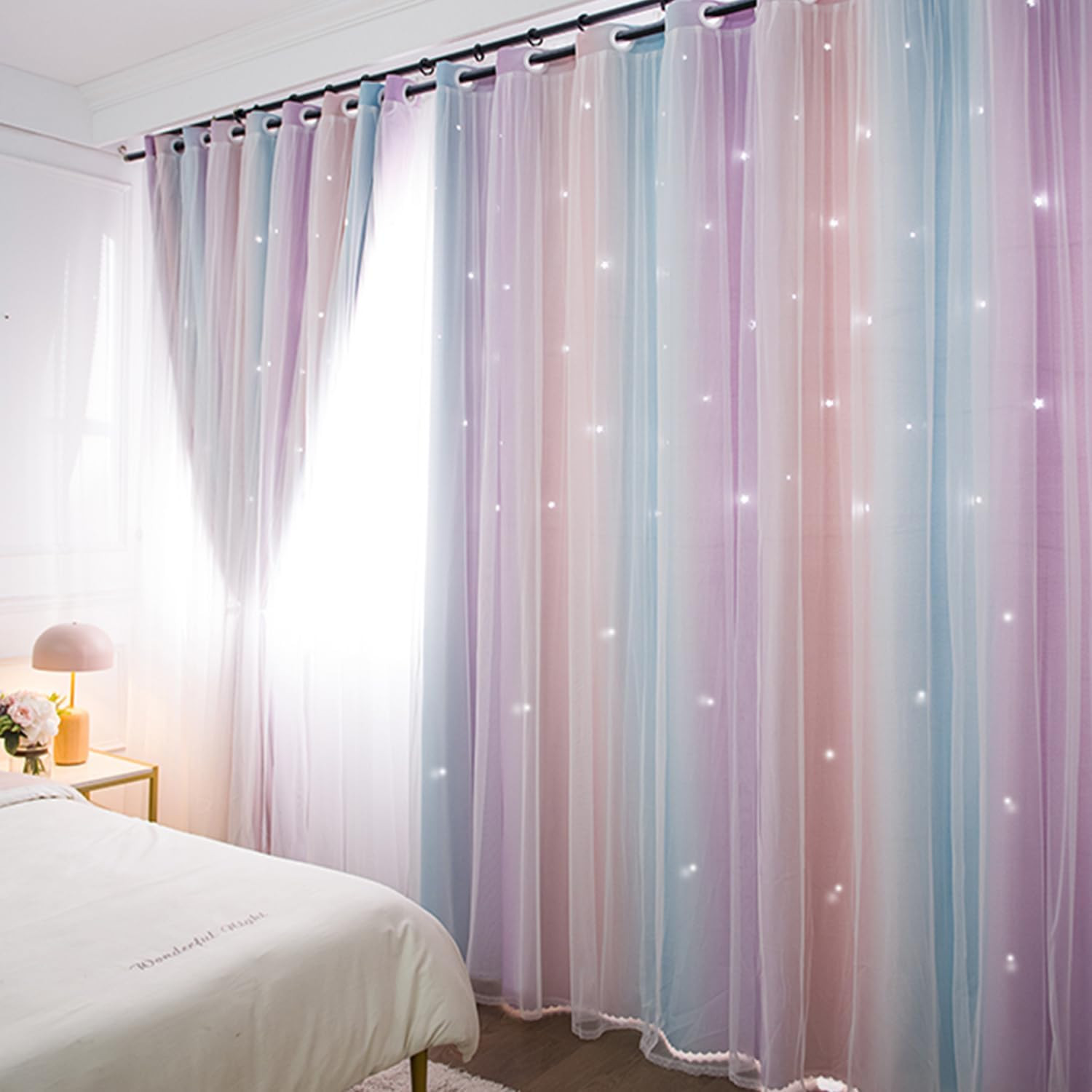 Cortinas De Colores Para Cuarto Niñas Paneles Decoracion Cortinas Rosada Niña