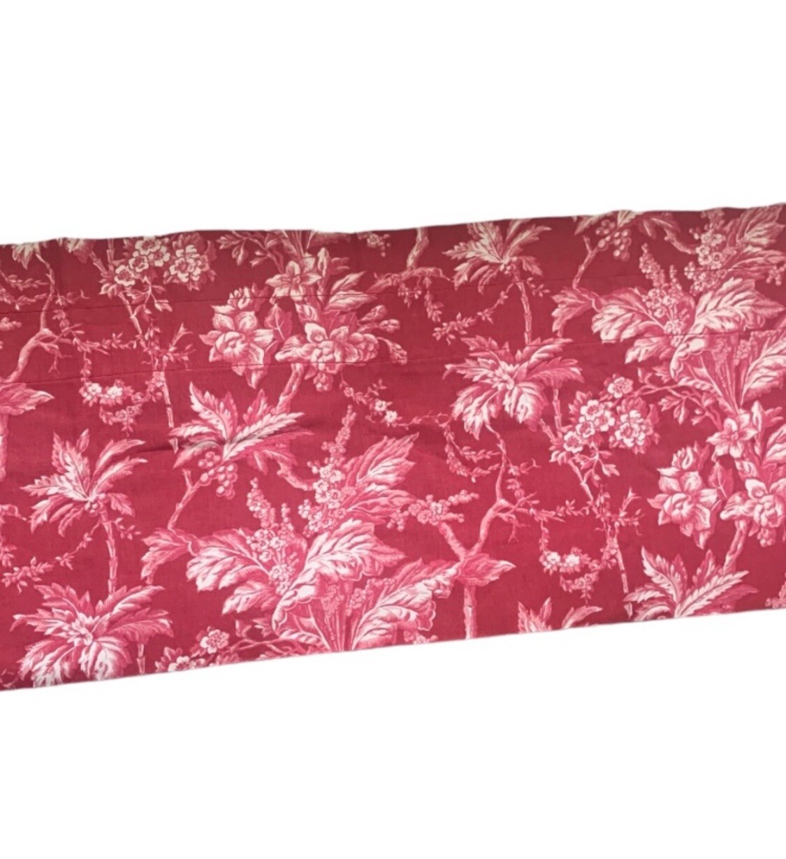 Martha Stewart Valance 18X84 French Toile Red White Floral 1 Blouson Tailored