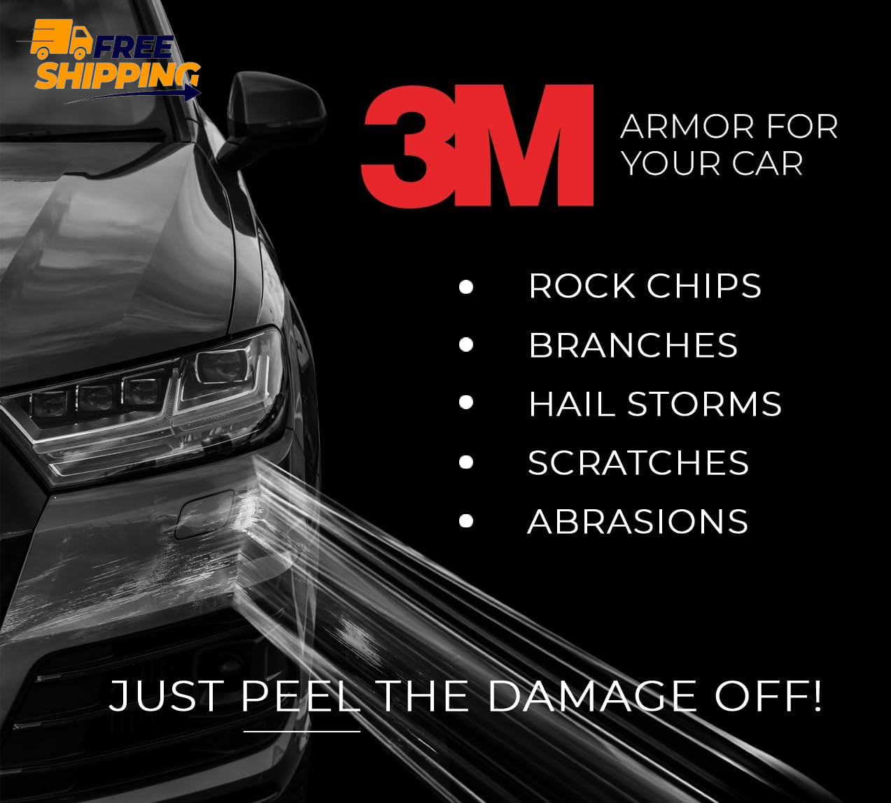 3M Clear Paint Surface Protection Vinyl Film (6 Inch X 60 Inch) ✅