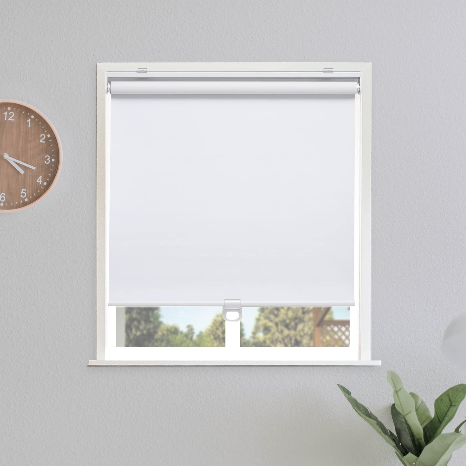 Sunoff Blackout Roller Shades Blinds Cordless for Windows Pull Down Room Dark…