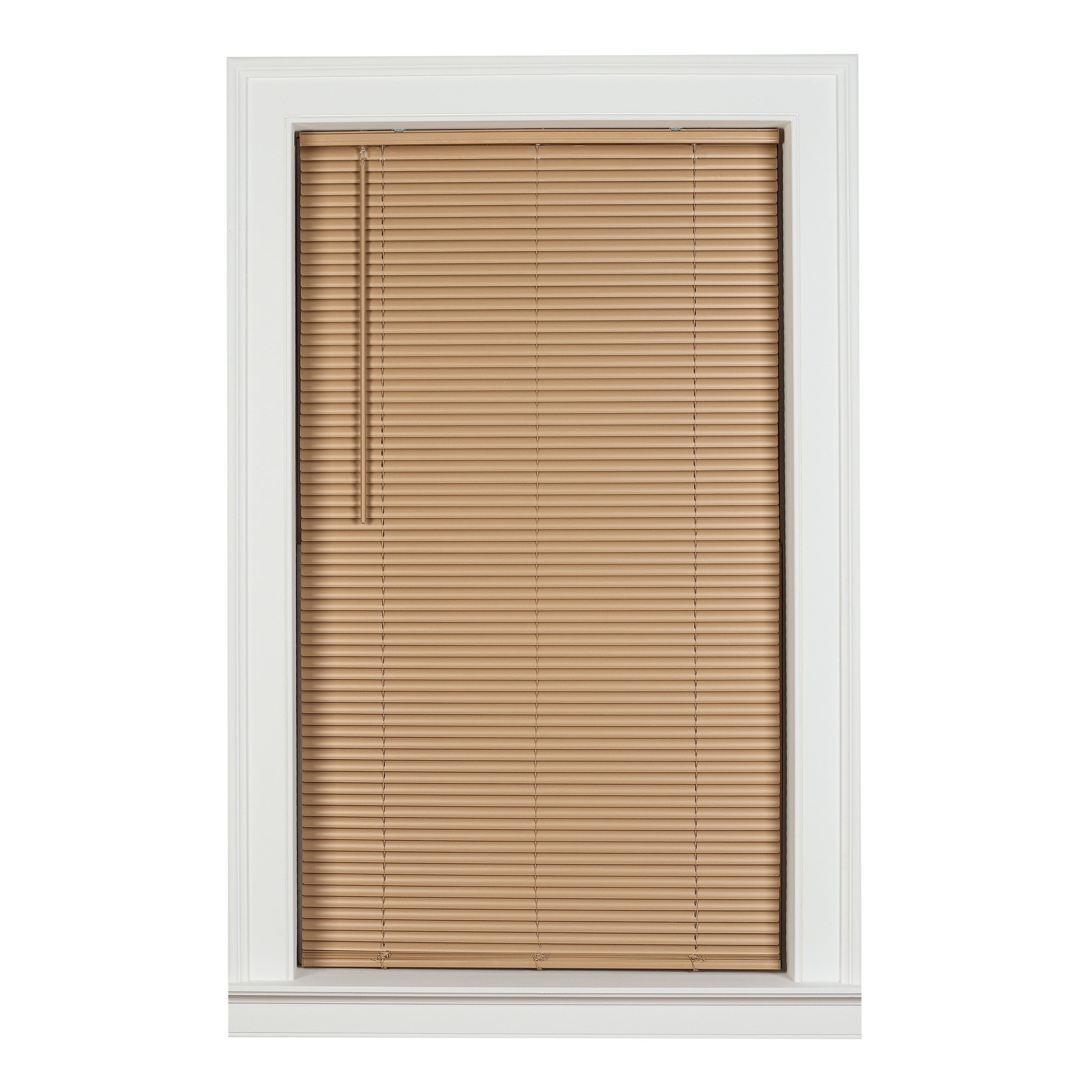1″ Cordless Vinyl Room Darkening Mini Blinds, Khaki, 23″W X 48″L