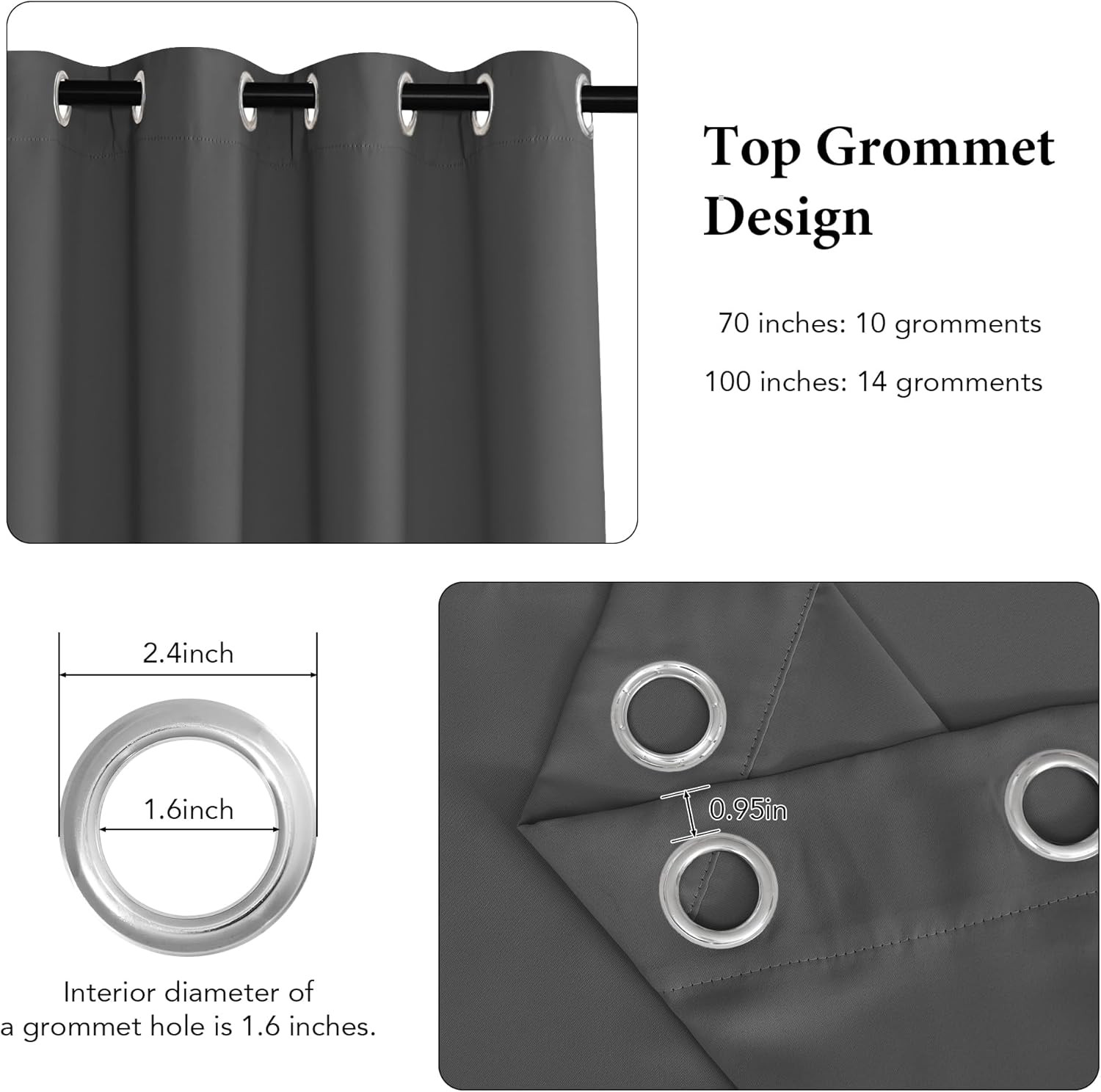 Blackout Curtains & Drapes for Sliding Glass Doors-Total Privacy Thermal Efficie