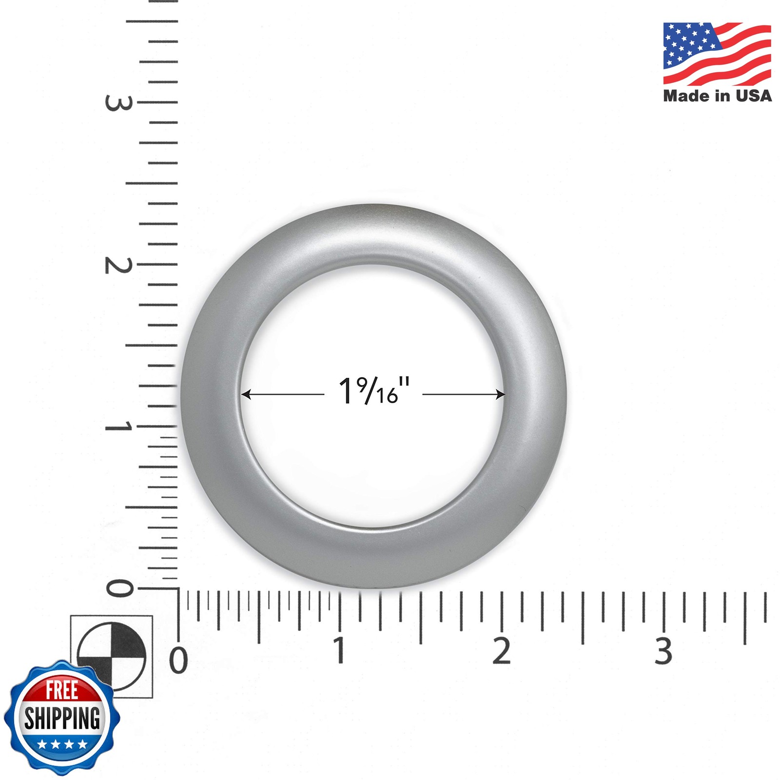 Dritz Curtain Grommets, 1-9/16″ (40 mm) Inner Diameter, Heavy-Duty Plastic, Brus