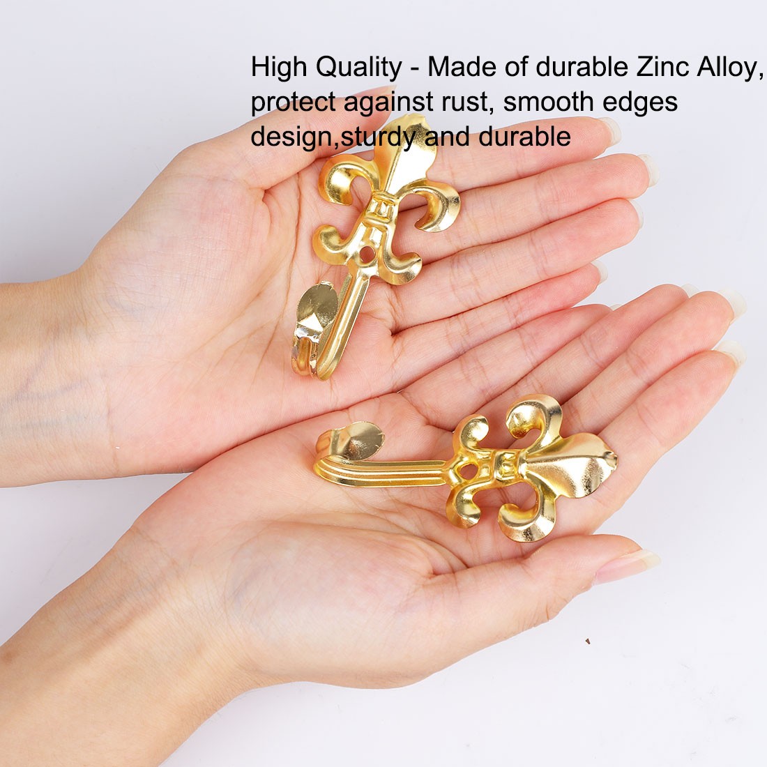 8pcs Curtain Tieback Hooks Tassel Curtain Drapery Holdback Holder Gold Tone