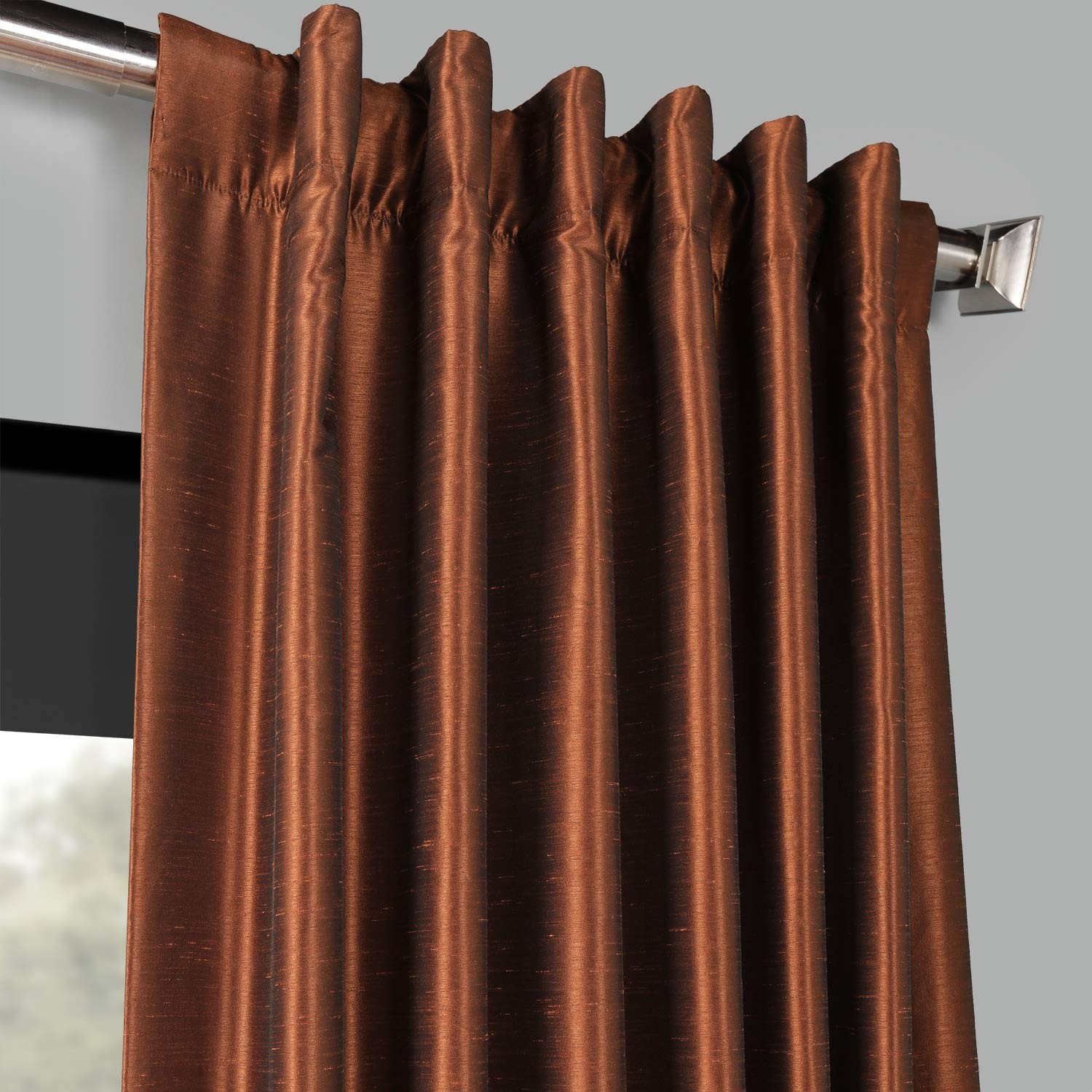 HPD Half Price Drapes Faux Silk Blackout Curtains for Room Decor Vintage Text…