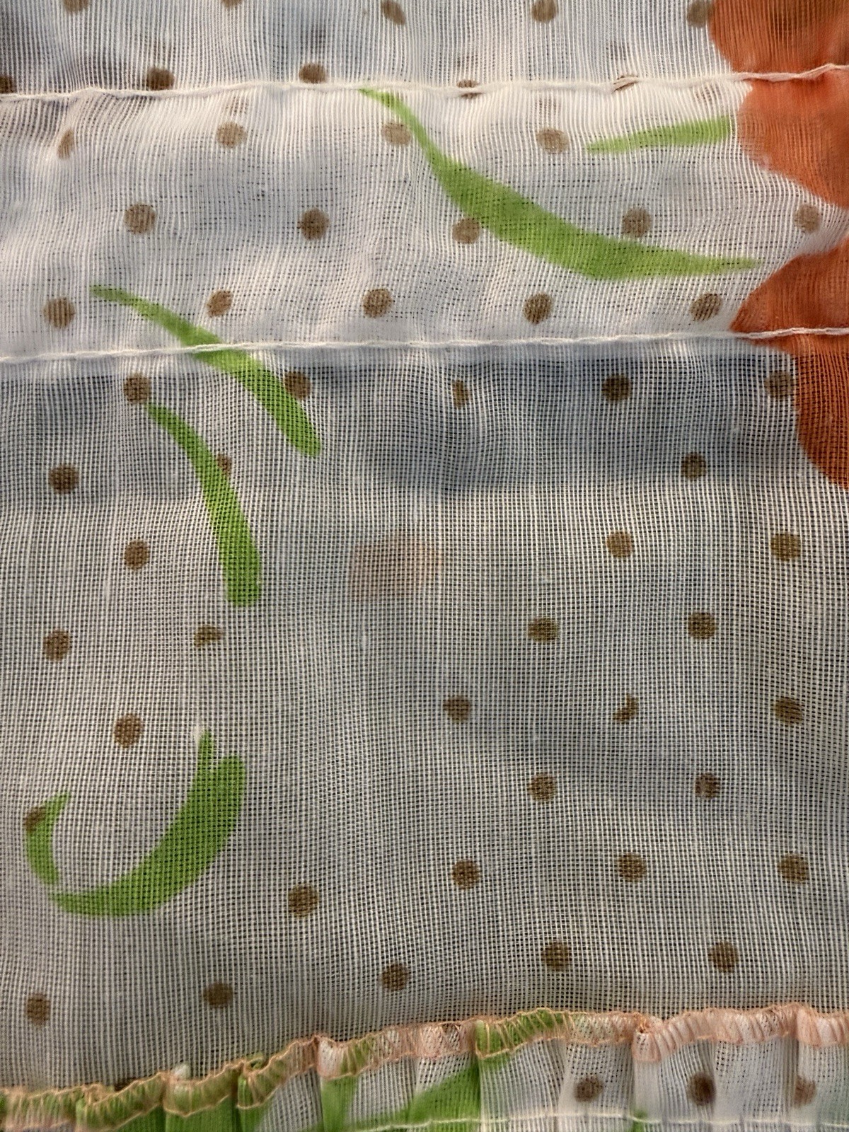 Vintage 70’s Flower Power Cafe Curtains (3 Pair)