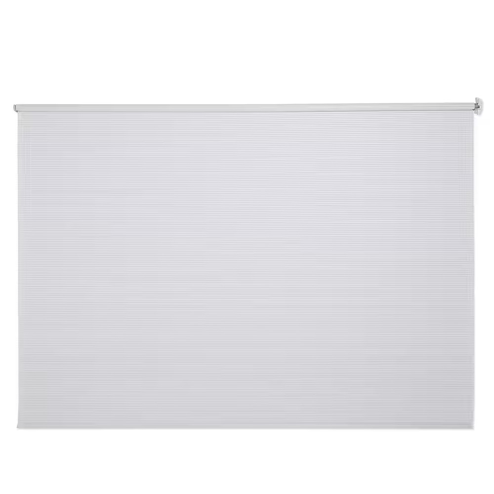 White Wheel-Operated Light Filtering PVC Exterior Shade 96 In. W X 72 In. L