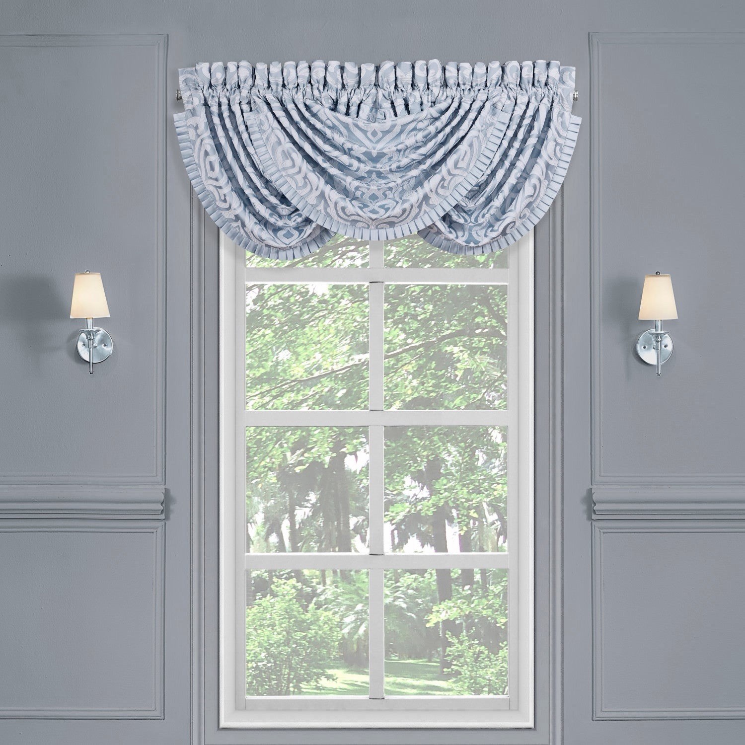 J. Queen New York Liana Window Waterfall Valance Sz 49×33 NWT