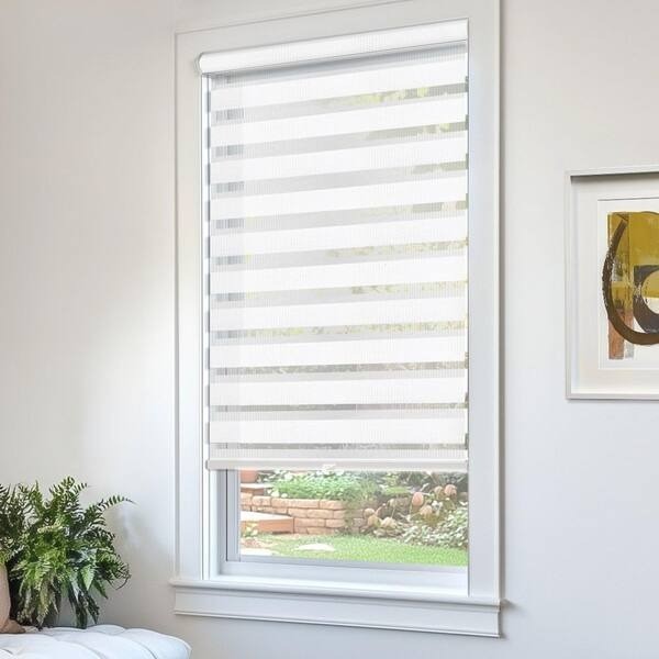 Chicology 35″ x 72″ Cordless Light Filtering 2-Layer Zebra Roller Window Shade