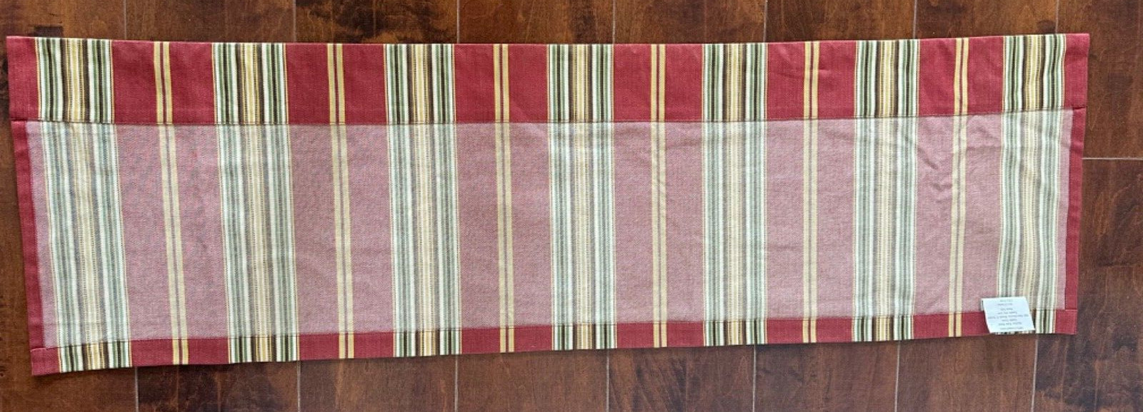 Pottery Barn Striped Window Valance Red Stripe Hudson 44″ x 13″ (4 available)
