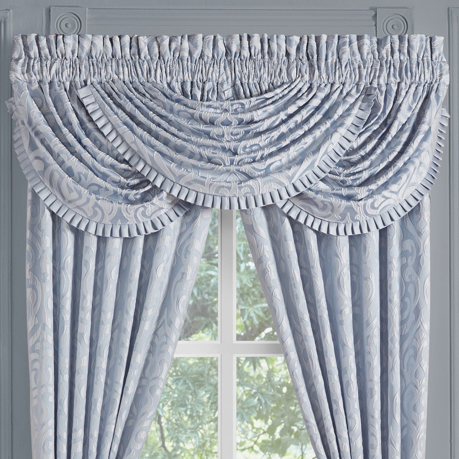 J. Queen New York Liana Window Waterfall Valance Sz 49×33 NWT