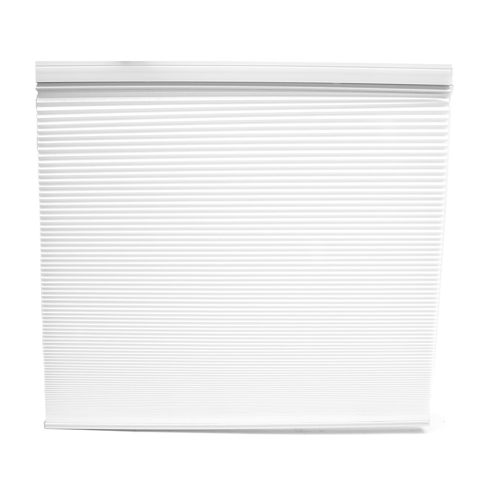 48″W x 64″H Pleated Shades Privacy Cordless White Top-Down & Bottom-Up Blinds