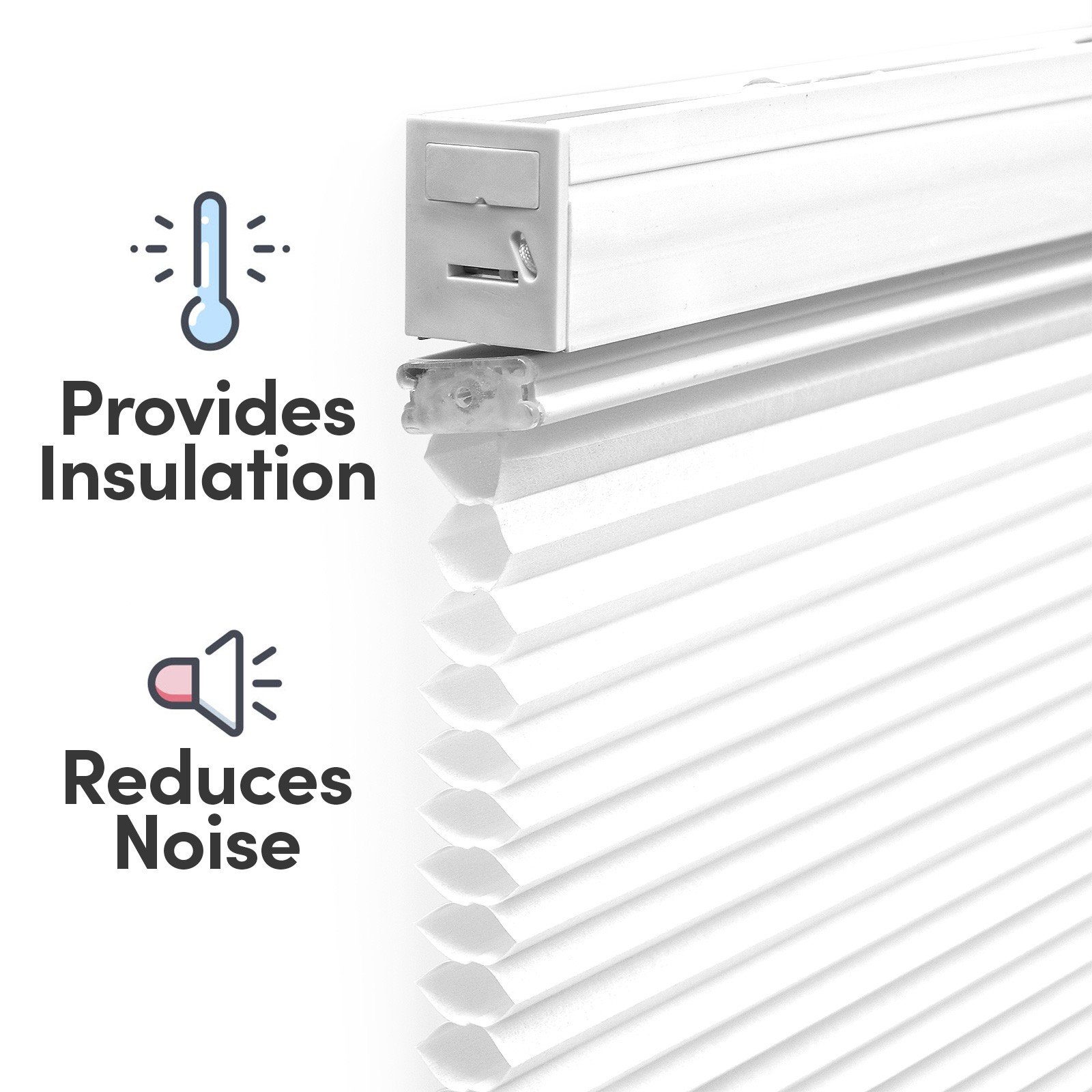 48″W x 64″H Pleated Shades Privacy Cordless White Top-Down & Bottom-Up Blinds