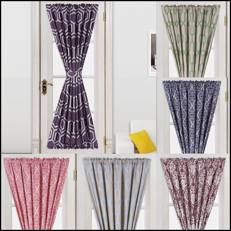 NEW Designs Blackout Window Curtain French Door Panel 55″X72″ ASSORTED 1PC