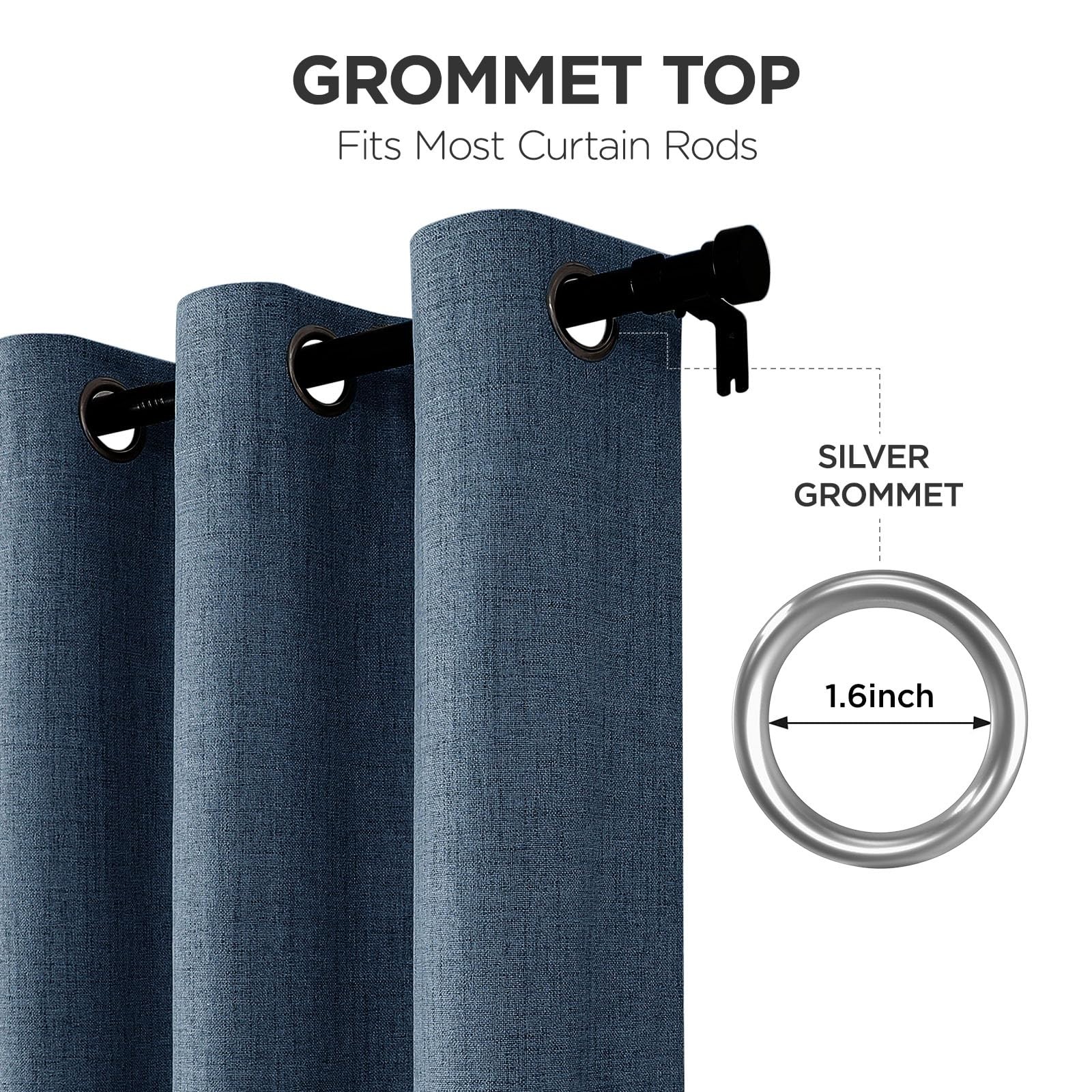 Blackout Curtains, 213cm Long, 2 Panel, Castle Red, Room Blackout Curtains…