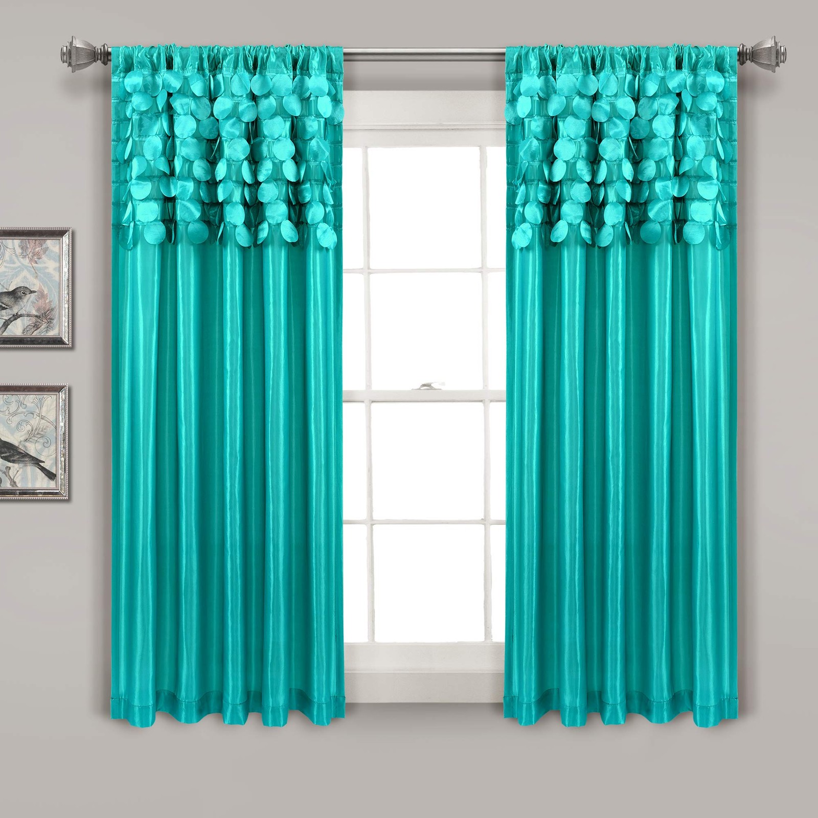 Circle Dream Window Curtains Panel Set for Living, Dining Room, Bedroom (Pair…
