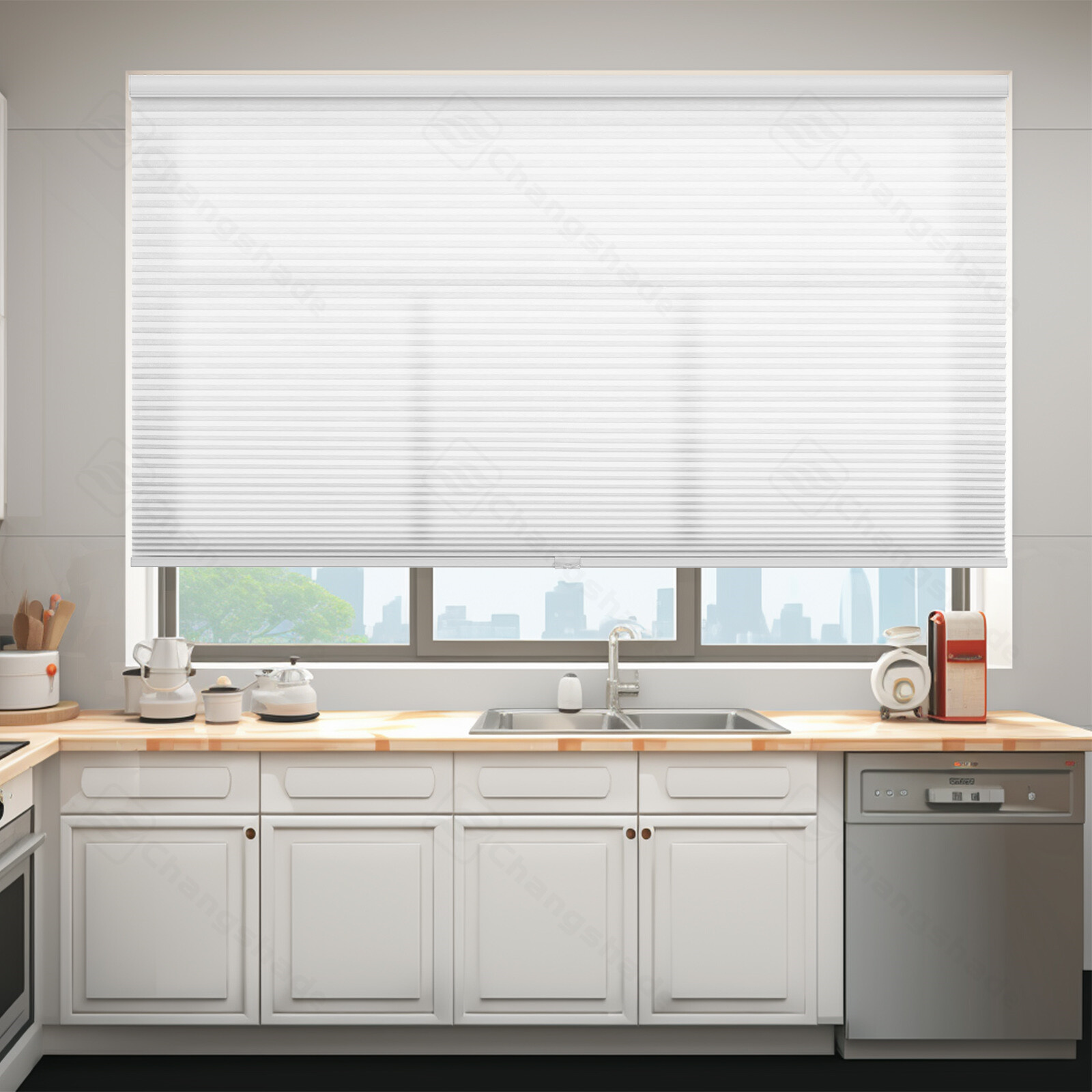 CUSTOM CUT Cordless 1.5inch Window Shades Light Filtering Cellular Shades