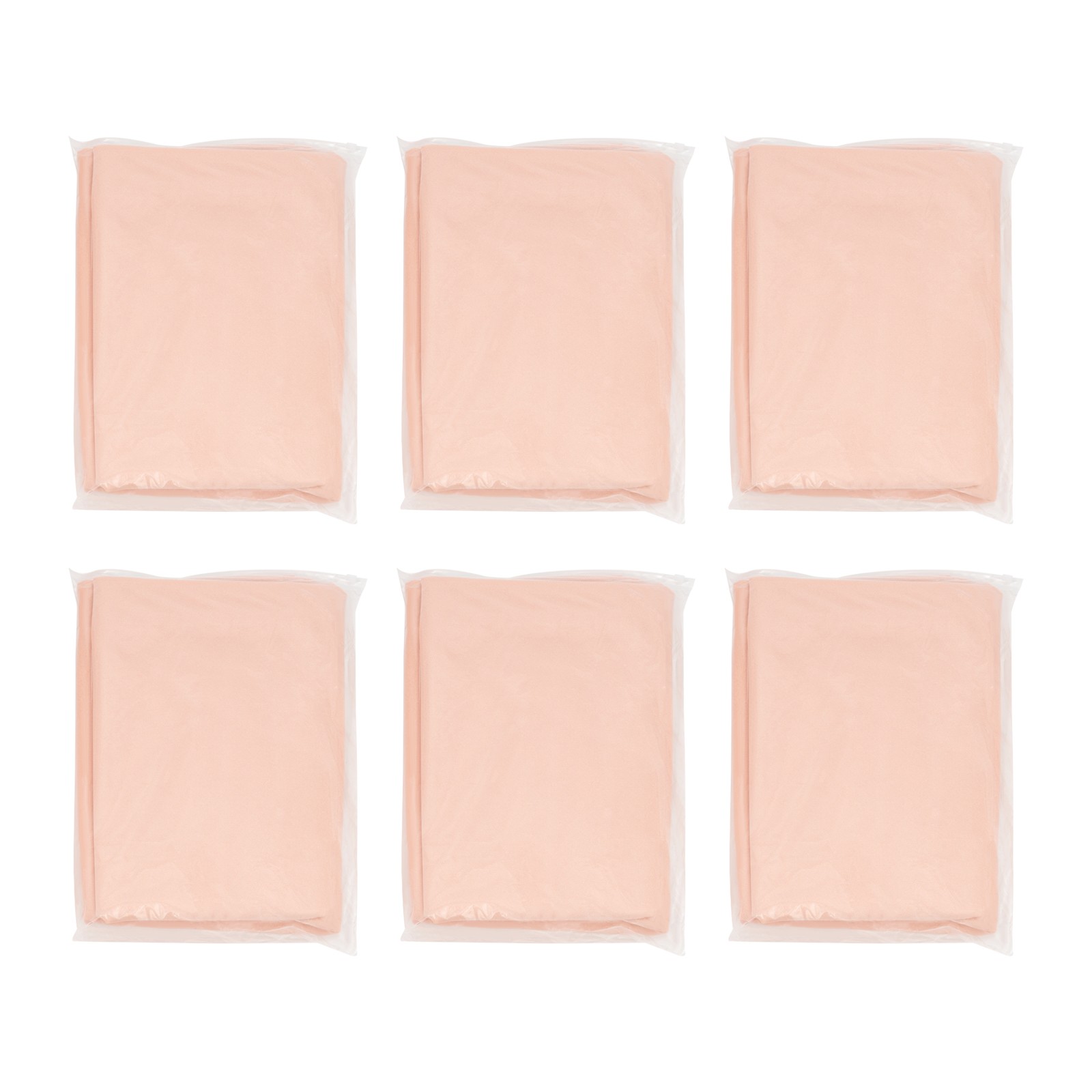 6pcs Pink Ceiling Drapes Chiffon Curtains Sheer Voile Backdrop Draping Decor