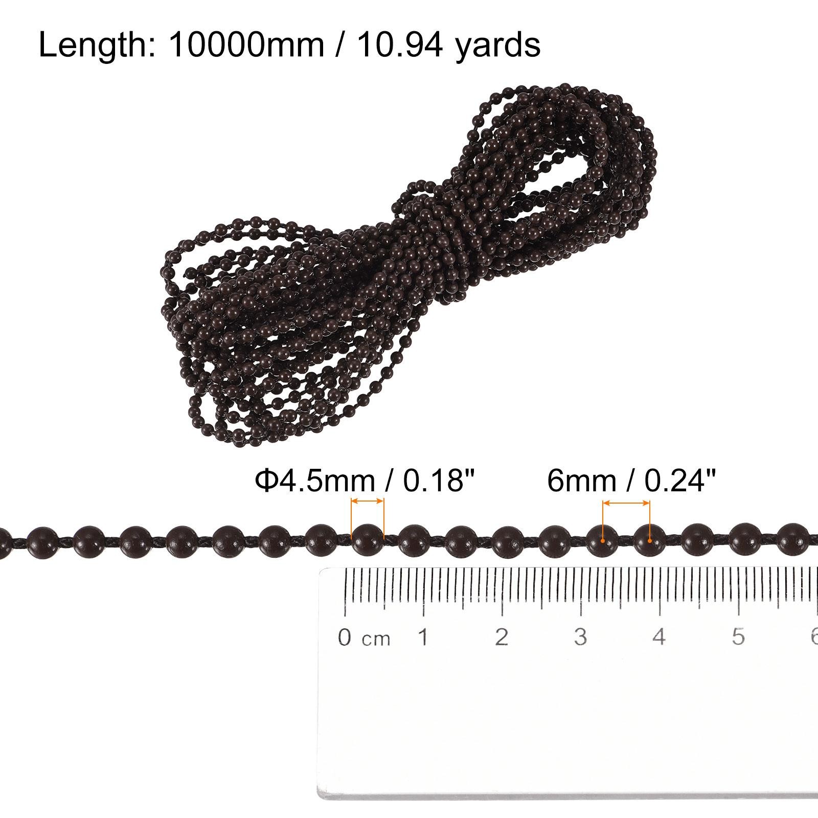 Beaded curtains chain rope, 11 yards for window blind curtain parts, coffee
