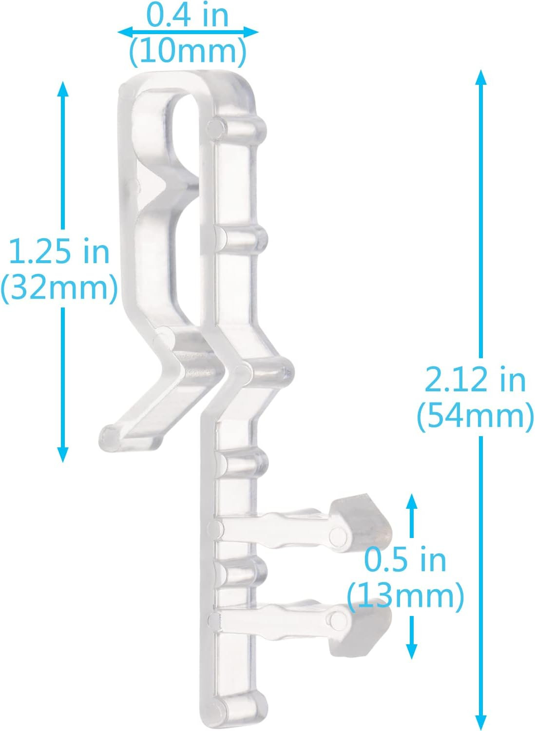 Valance Clips for Blinds 2 Inch Hidden Channel Window Blind Clips Clear Plastic