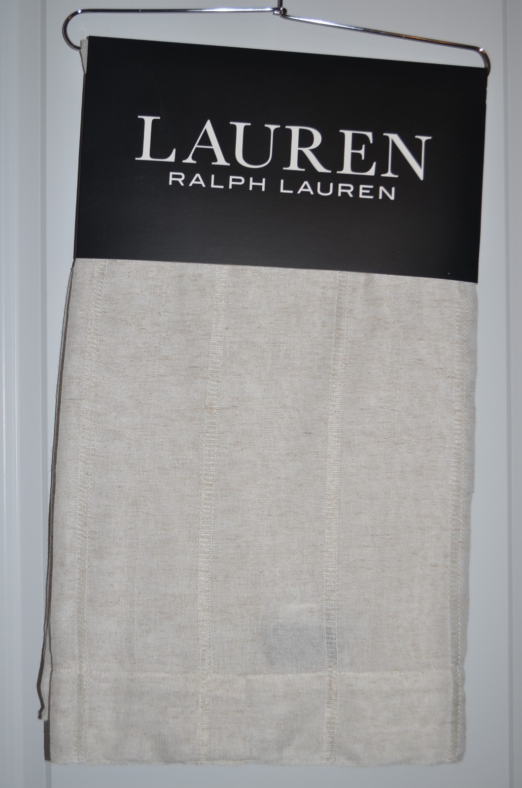 Ralph Lauren (4) Back Tab Panels Curtains Hamilton Linen Natural Beige 54″ x 96″